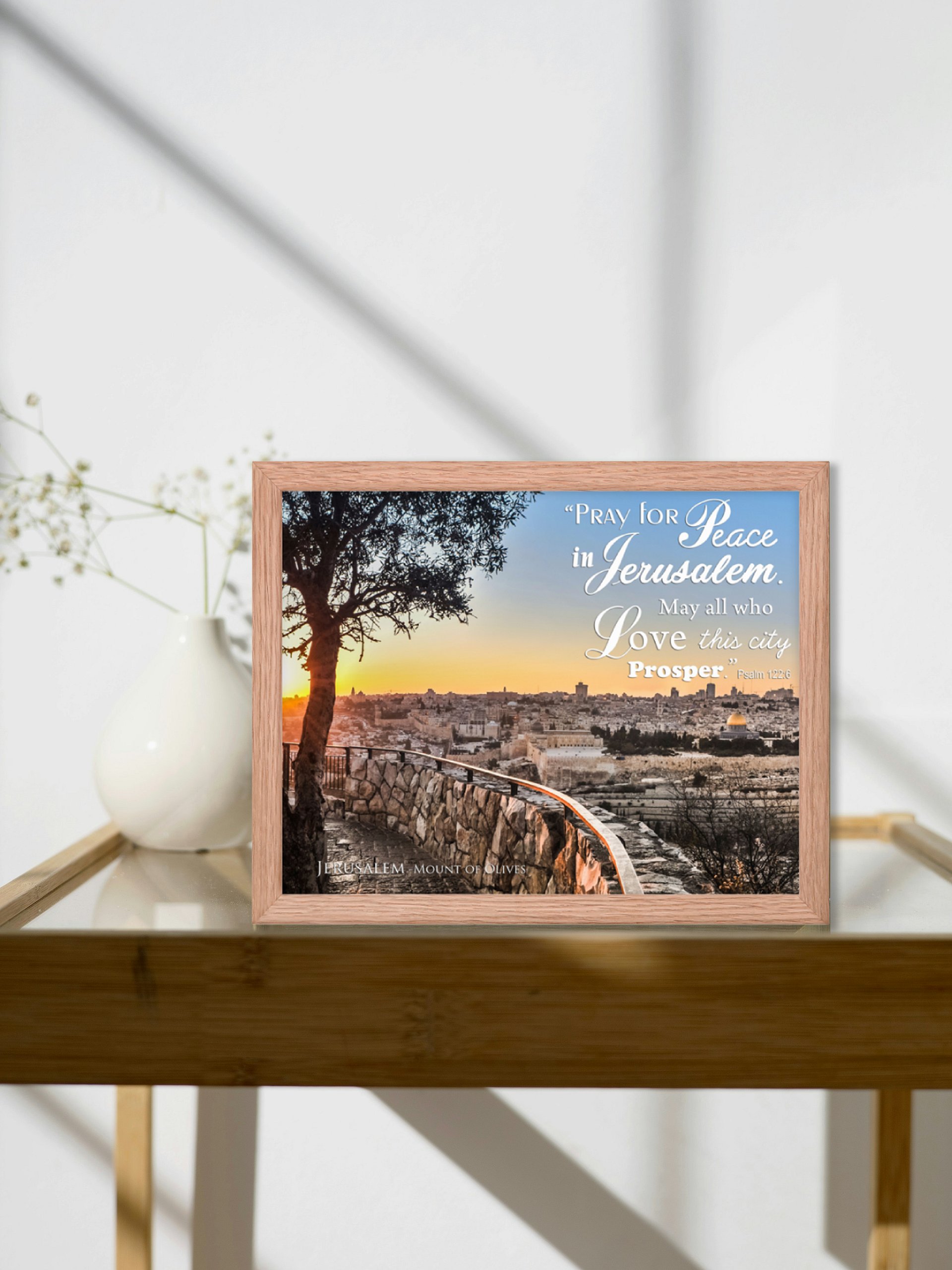 "PRAY FOR PEACE IN JERUSALEM" Framed Poster product image (3)