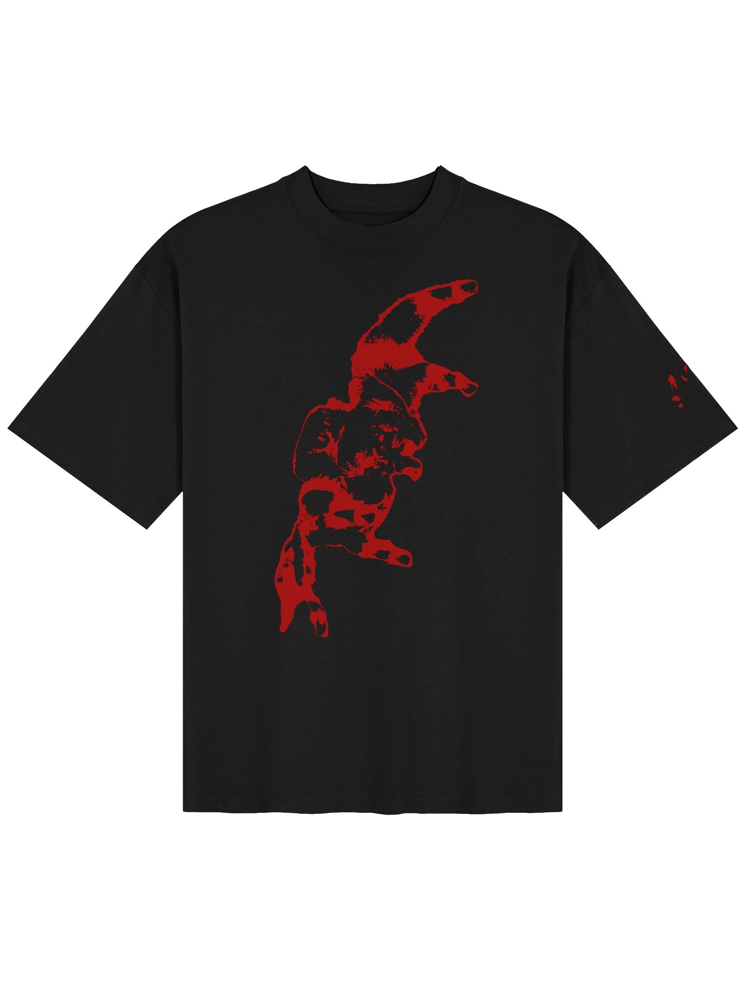 Crimson Crawler Oversized T-Shirt - Reversed product image (1)
