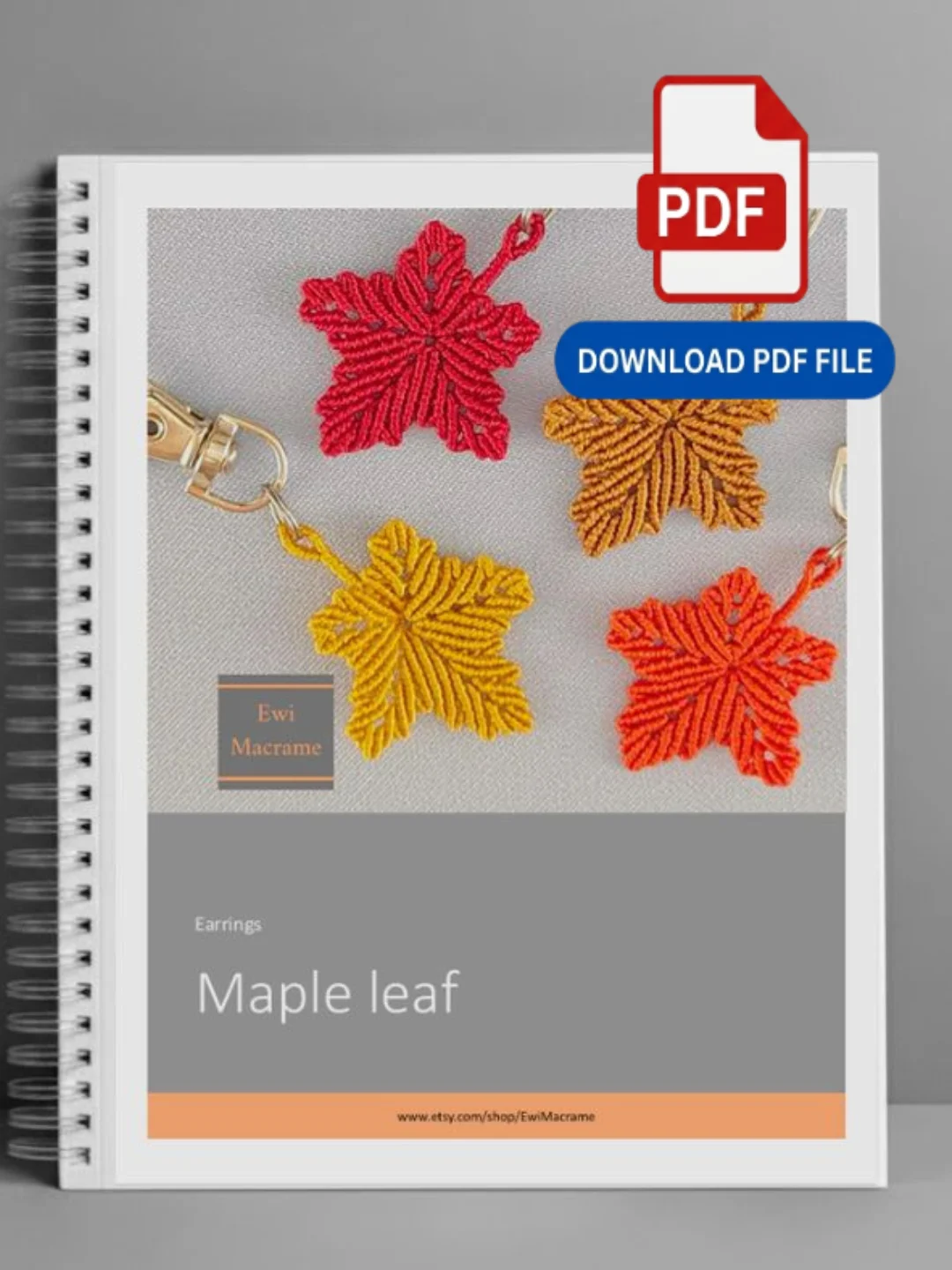 Micro Macrame Maple Leaf – Photo Tutorial product image (1)