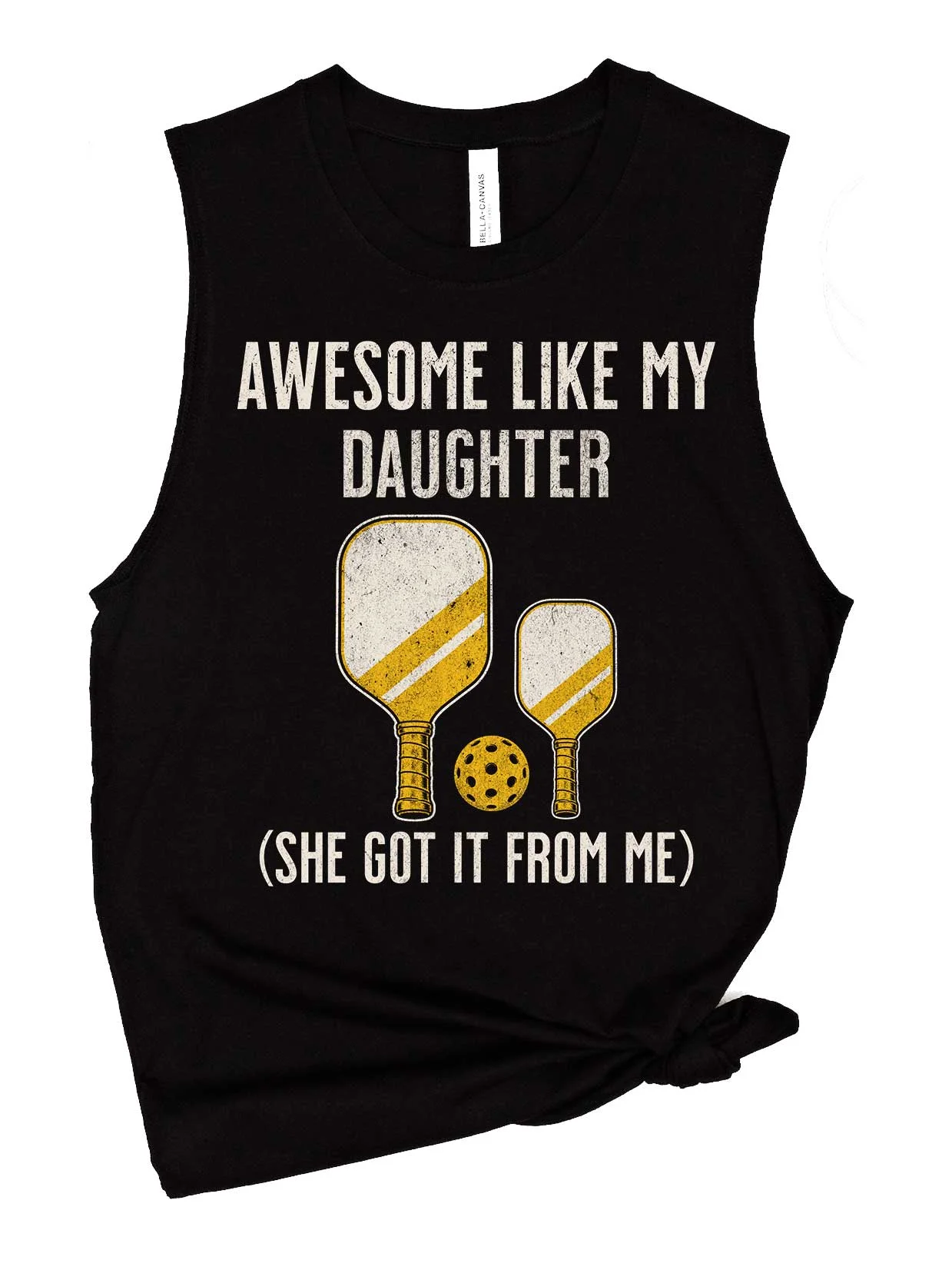 Awesome Like My Daughter Pickleball Tank Top Funny Dad Gift for Players product image (1)
