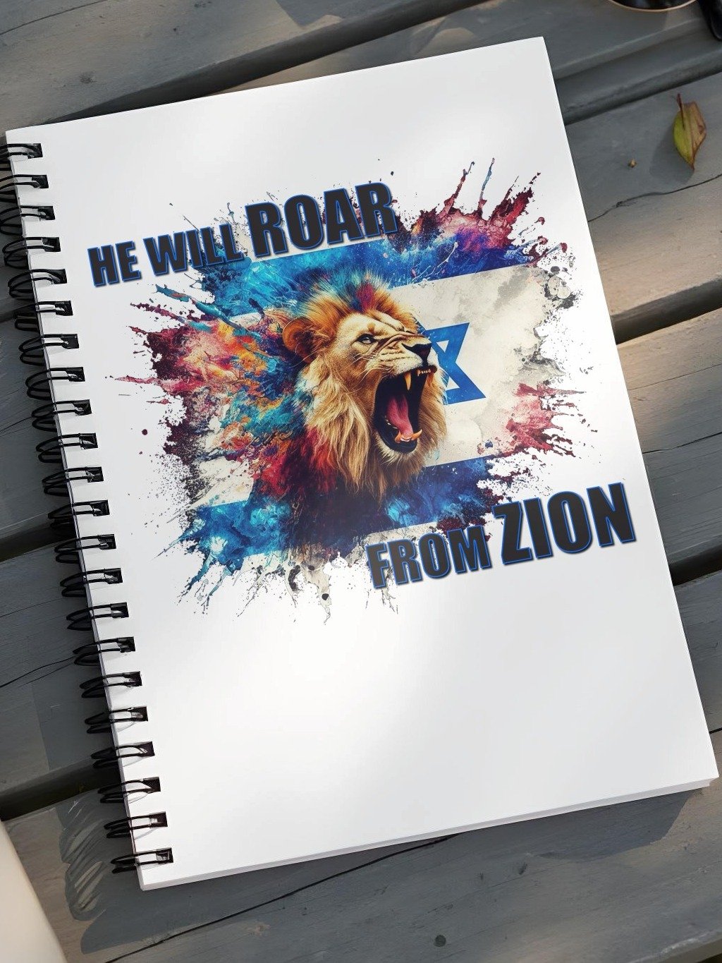 "HE WILL ROAR FROM ZION" Spiral Notebook product image (3)