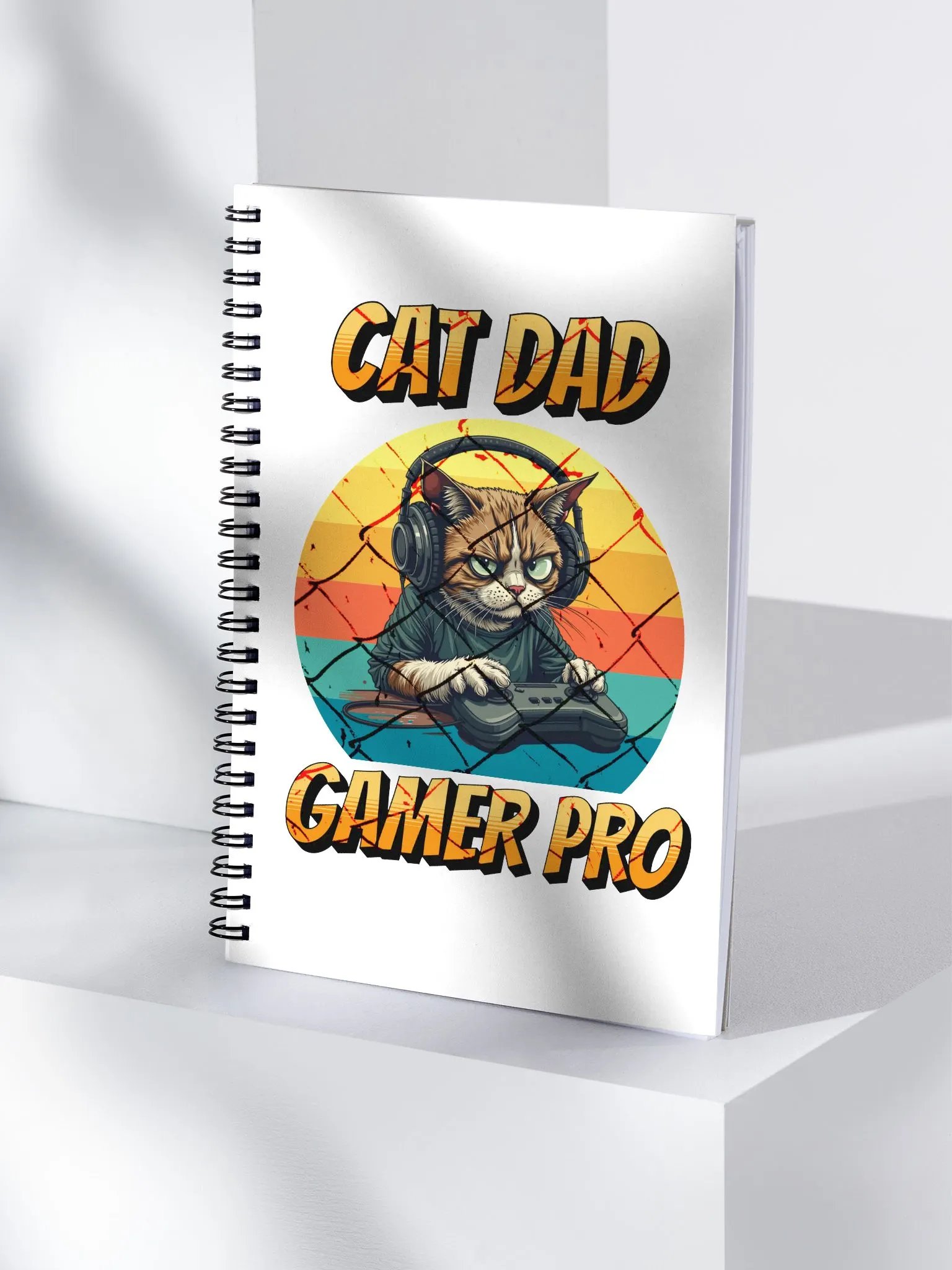 Cat Dad Gamer Pro Spiral Notebook product image (1)