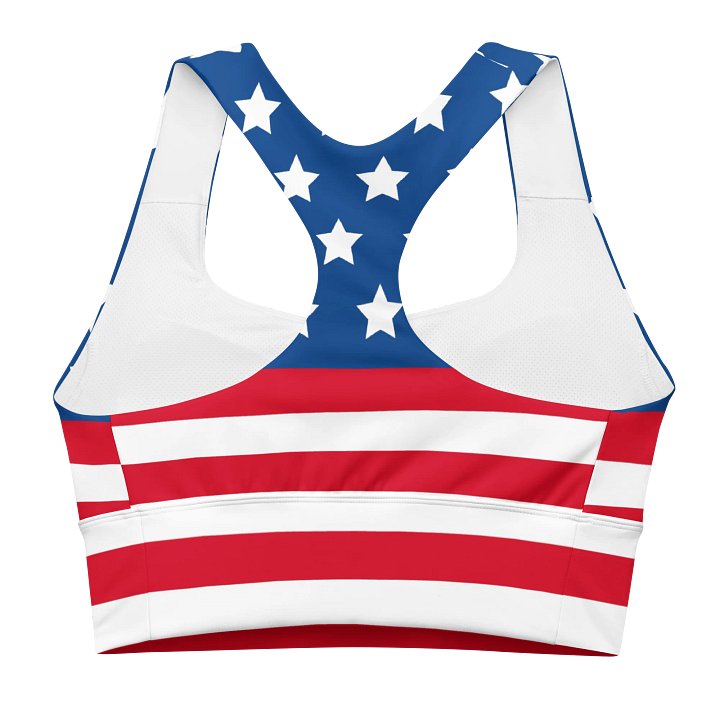 Starry Stripes Recycled Sports Bra product image (2)