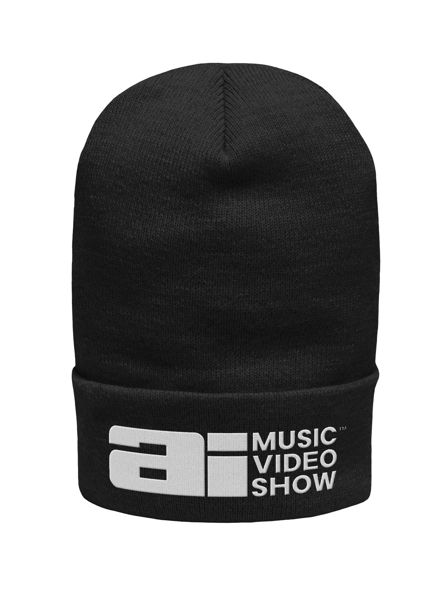 The AI Music Video Show Cuffed Black Beanie
