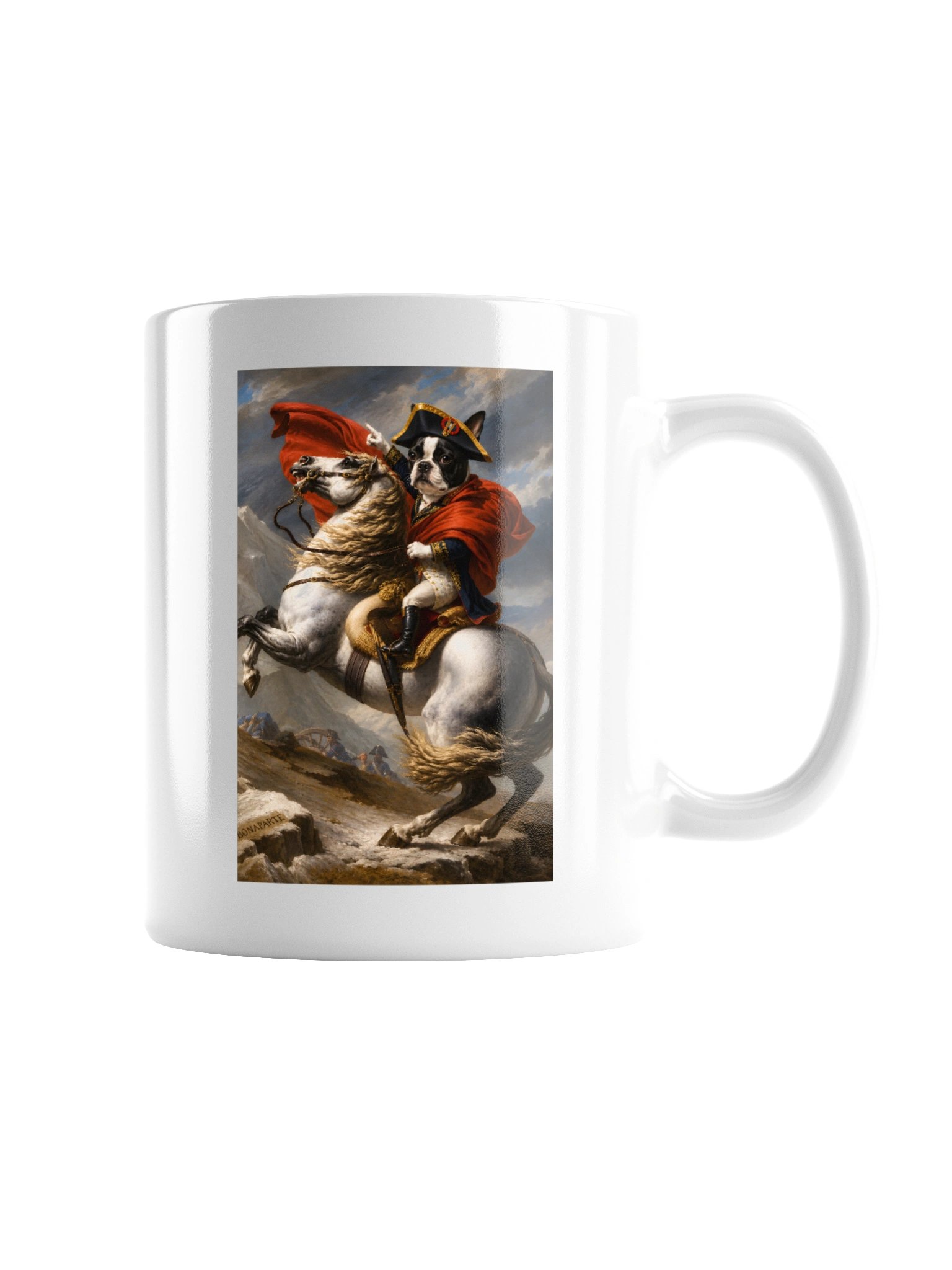 Boston Terrier Napoleon Crossing the Alps Mug product image (3)