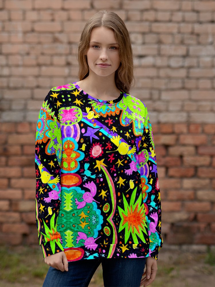 Abstract Cosmic Doodle Art Unisex Recycled Sweatshirt product image (2)