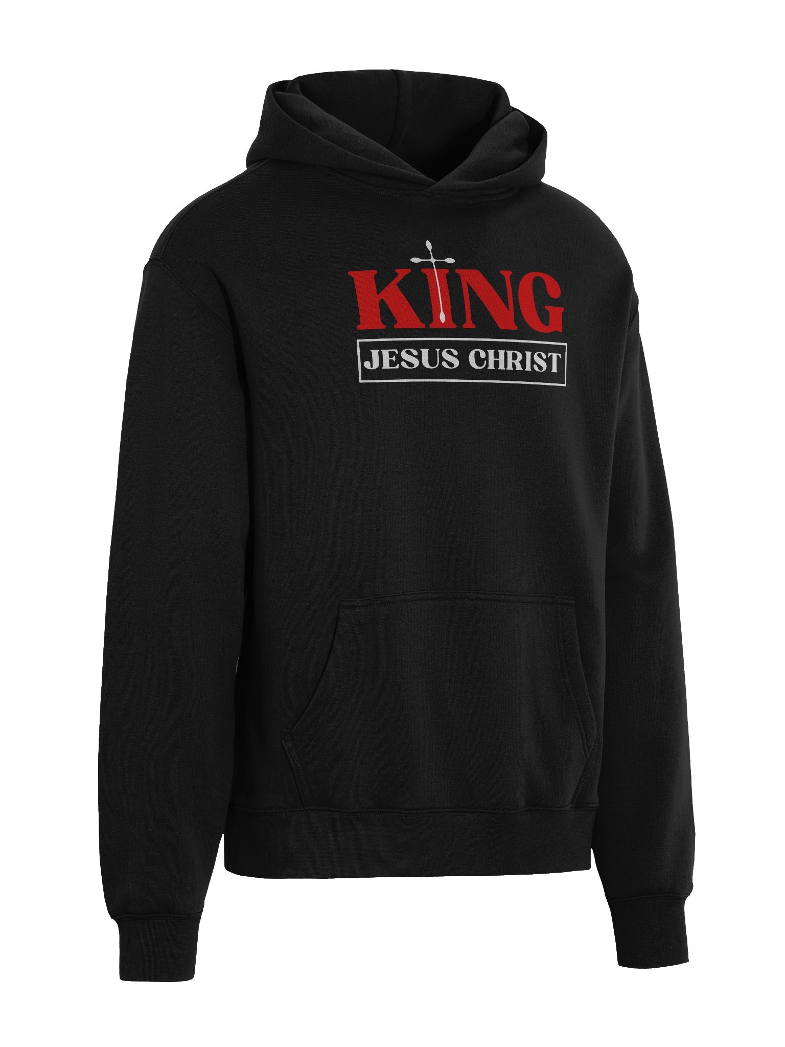 King of Kings Jesus Christ oversized Hoodie | Christian Plus Size Streetwear | Bold Faith Apparel with Front & Back Design product image (7)