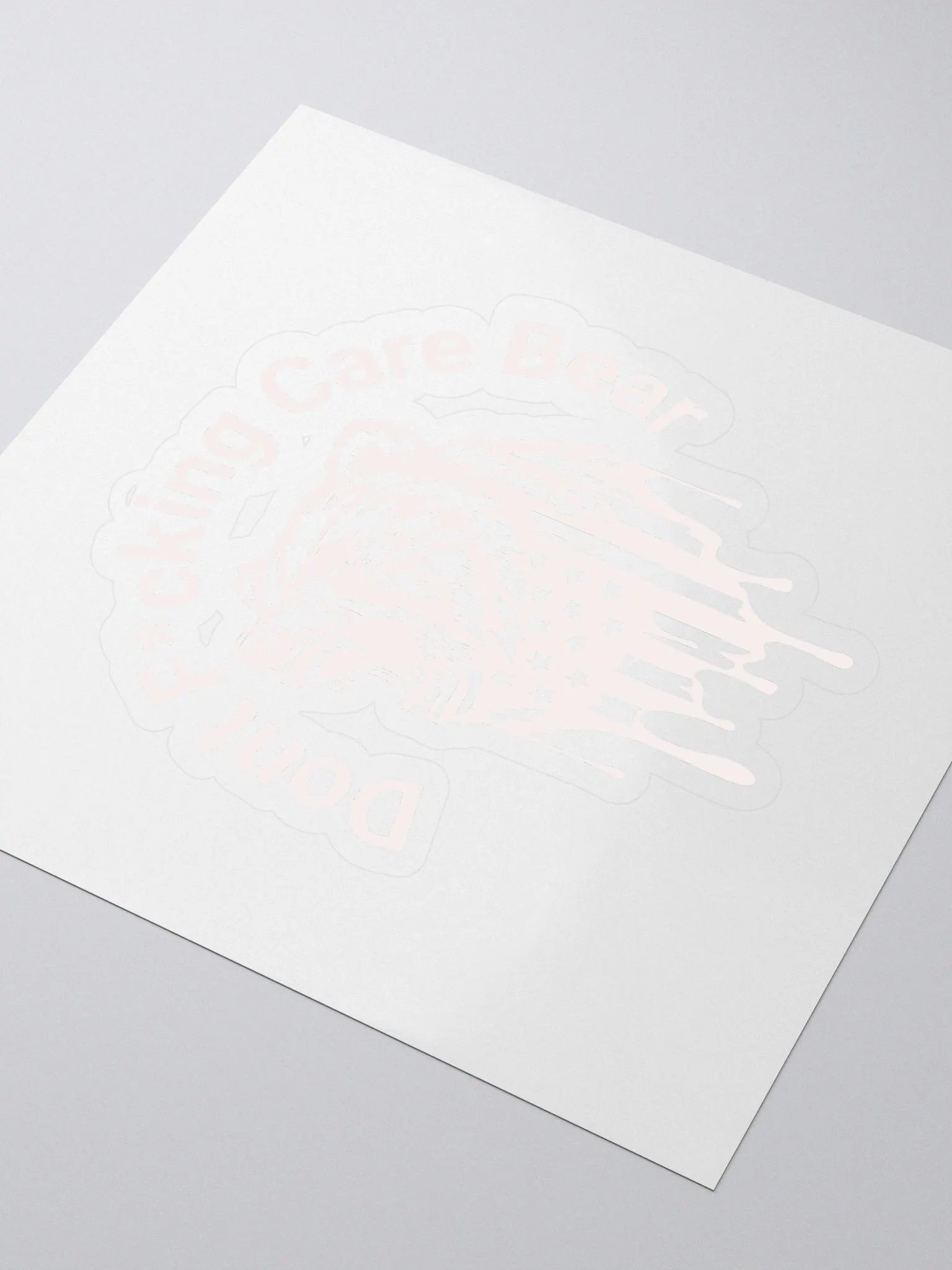 White Grizzly Dont F*cking Care Bear Stickers product image (3)
