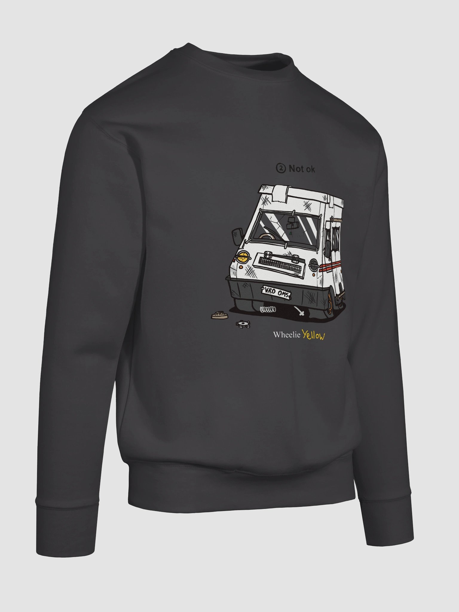 A not-ok Wheelie Yellow sweatshirt! product image (110)