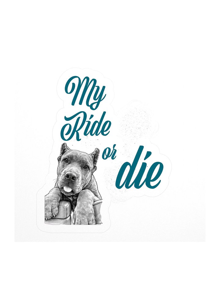 Ride or Die Sketch Dog Kiss-Cut Sticker product image (2)