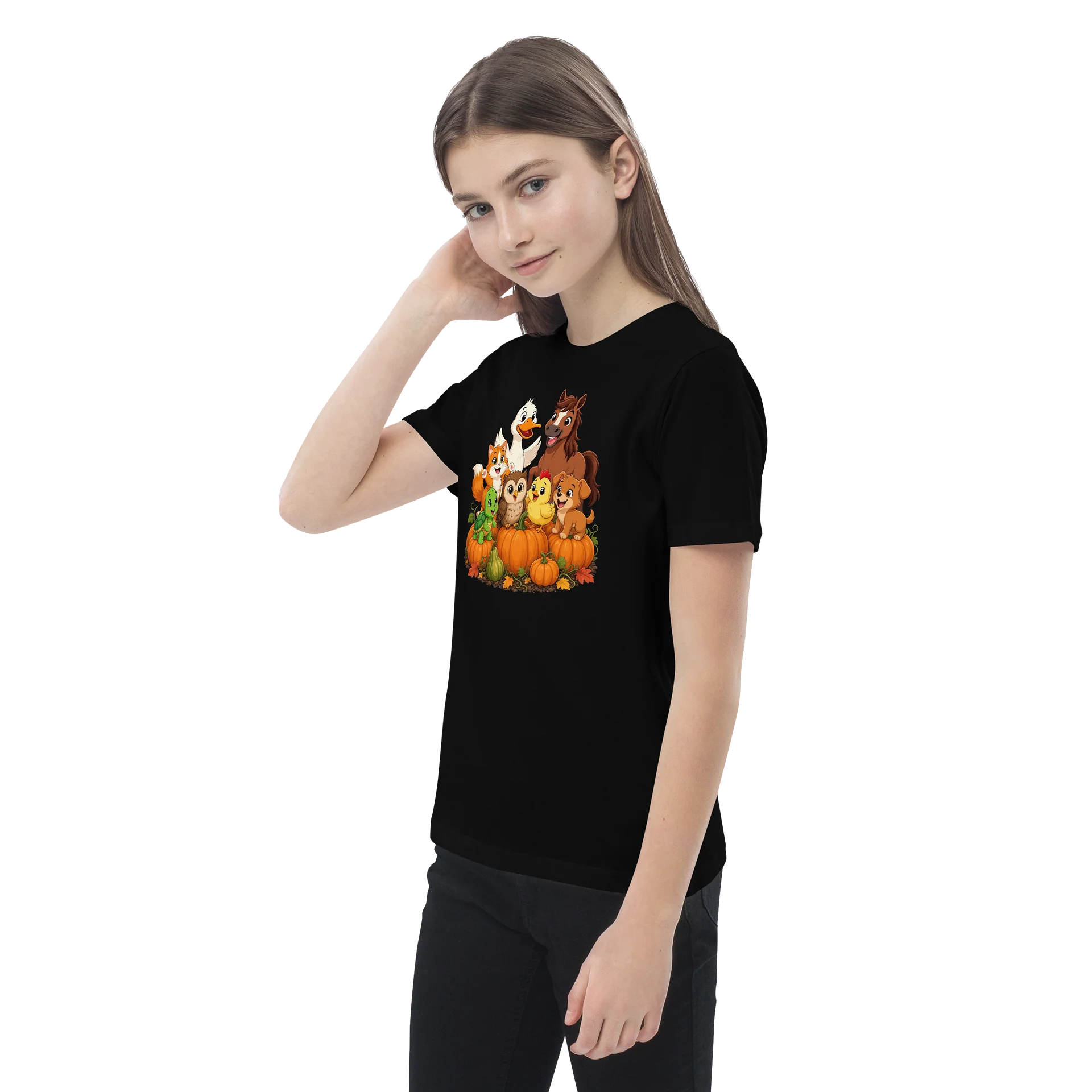 Autumn Animal Pumpkin Parade Kids Tee product image (4)