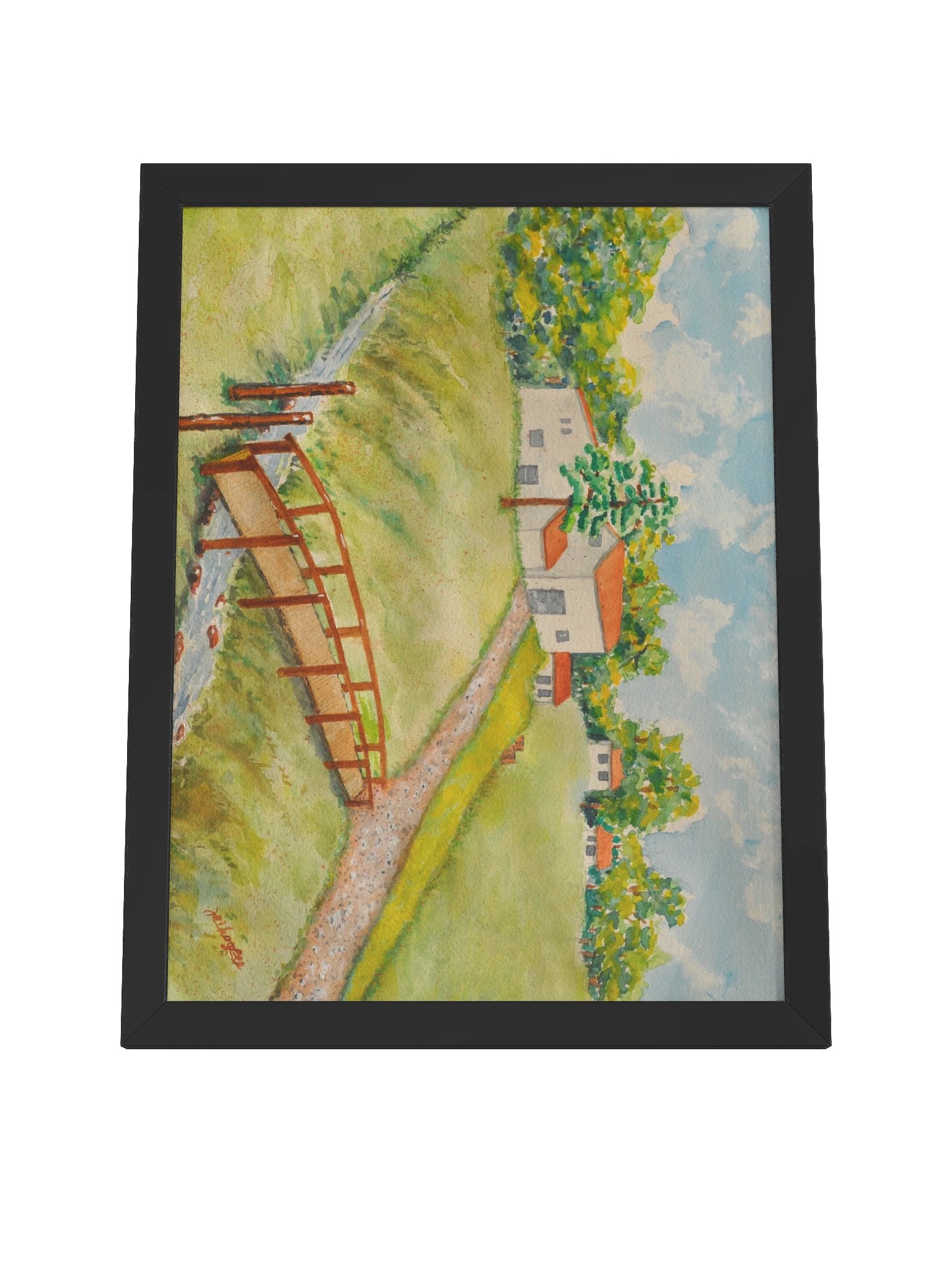 Wooden Bridge Over A Creek To The Farm product image (4)