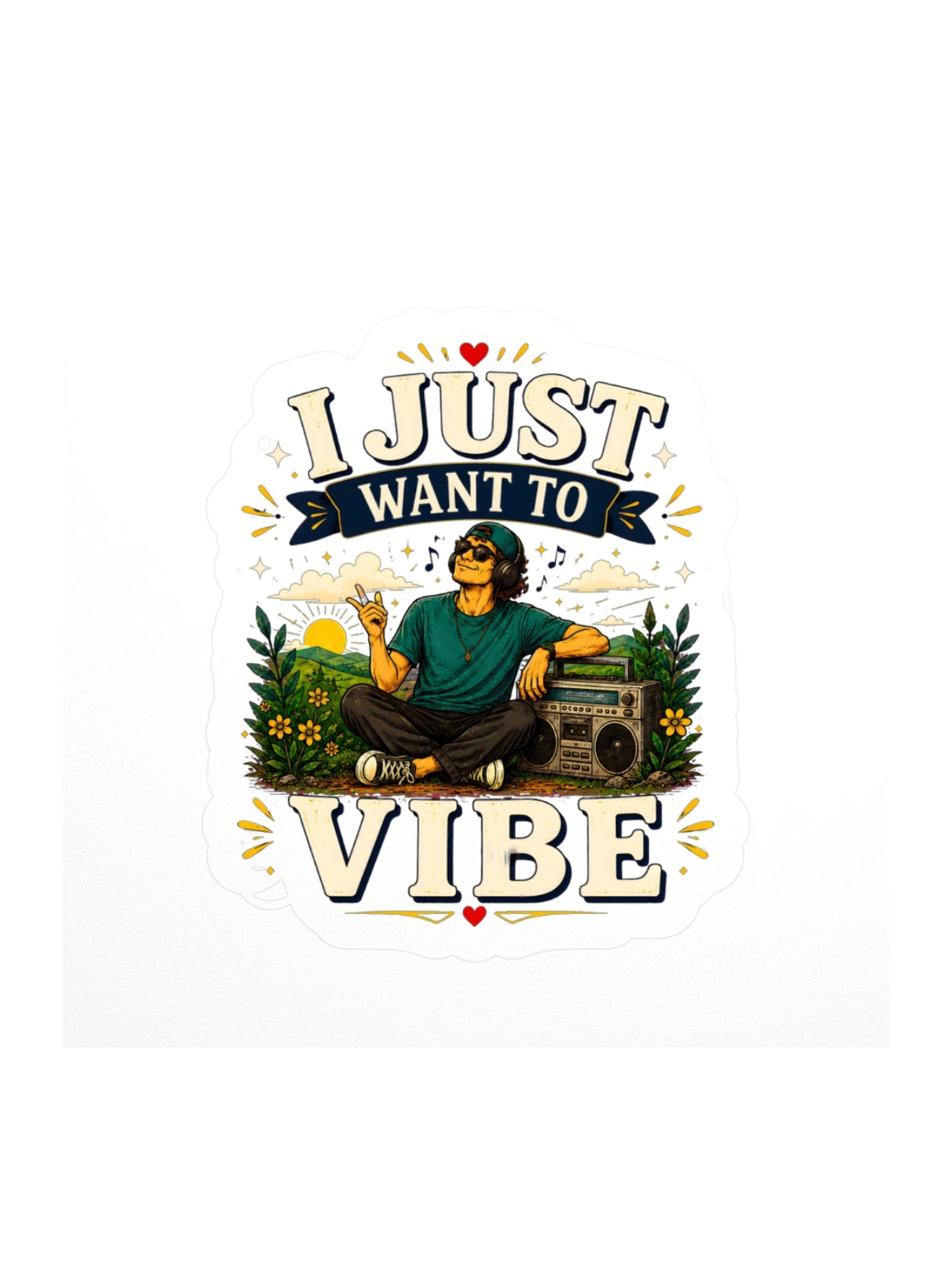 I Just Want To Vibe Sticker product image (1)