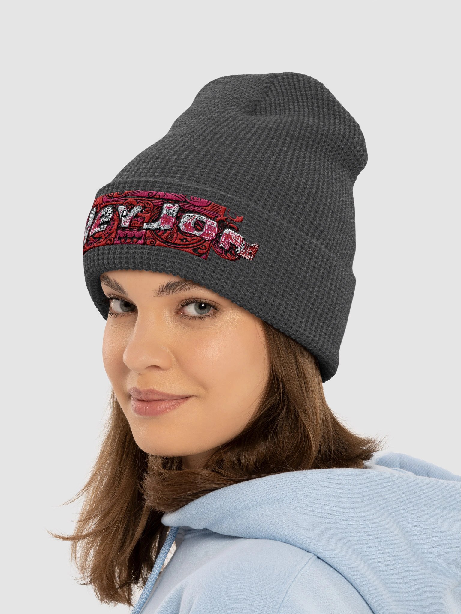 Graffiti Swirl Waffle Beanie product image (6)