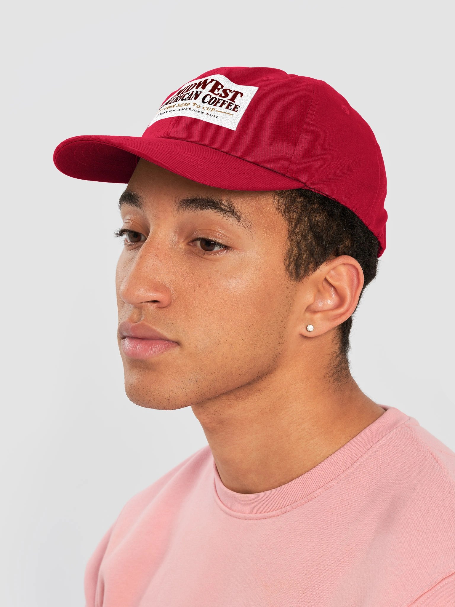Midwest American Coffee – From Seed to Cup Cranberry Dad Hat product image (7)