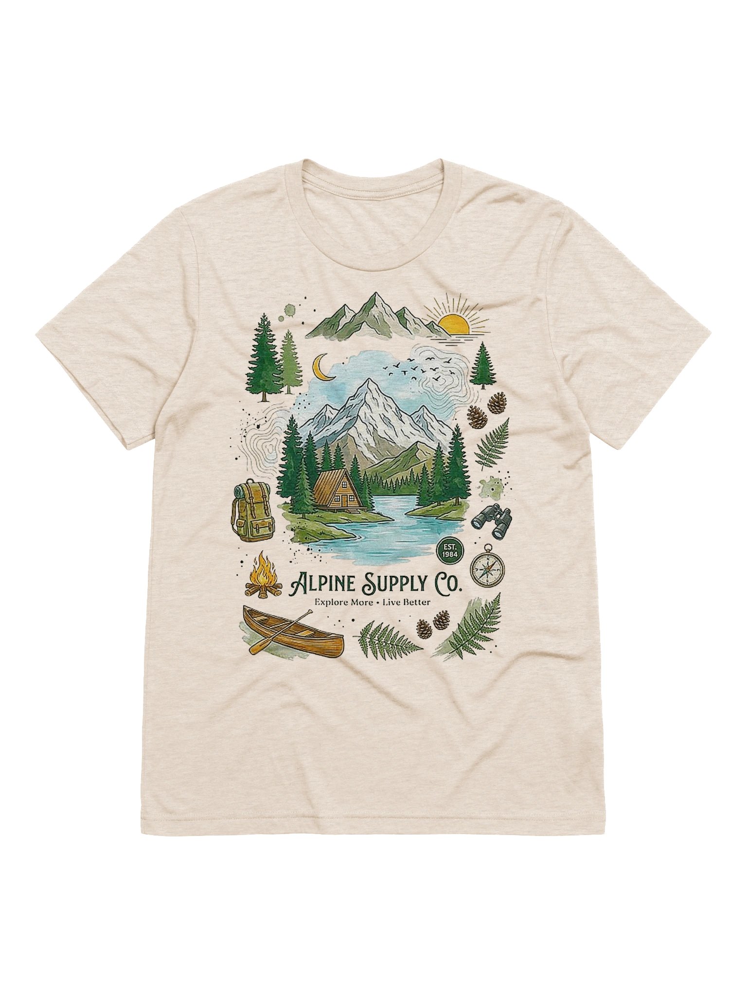 Alpine Supply Co Vintage Outdoor Adventure Triblend Tee product image (1)