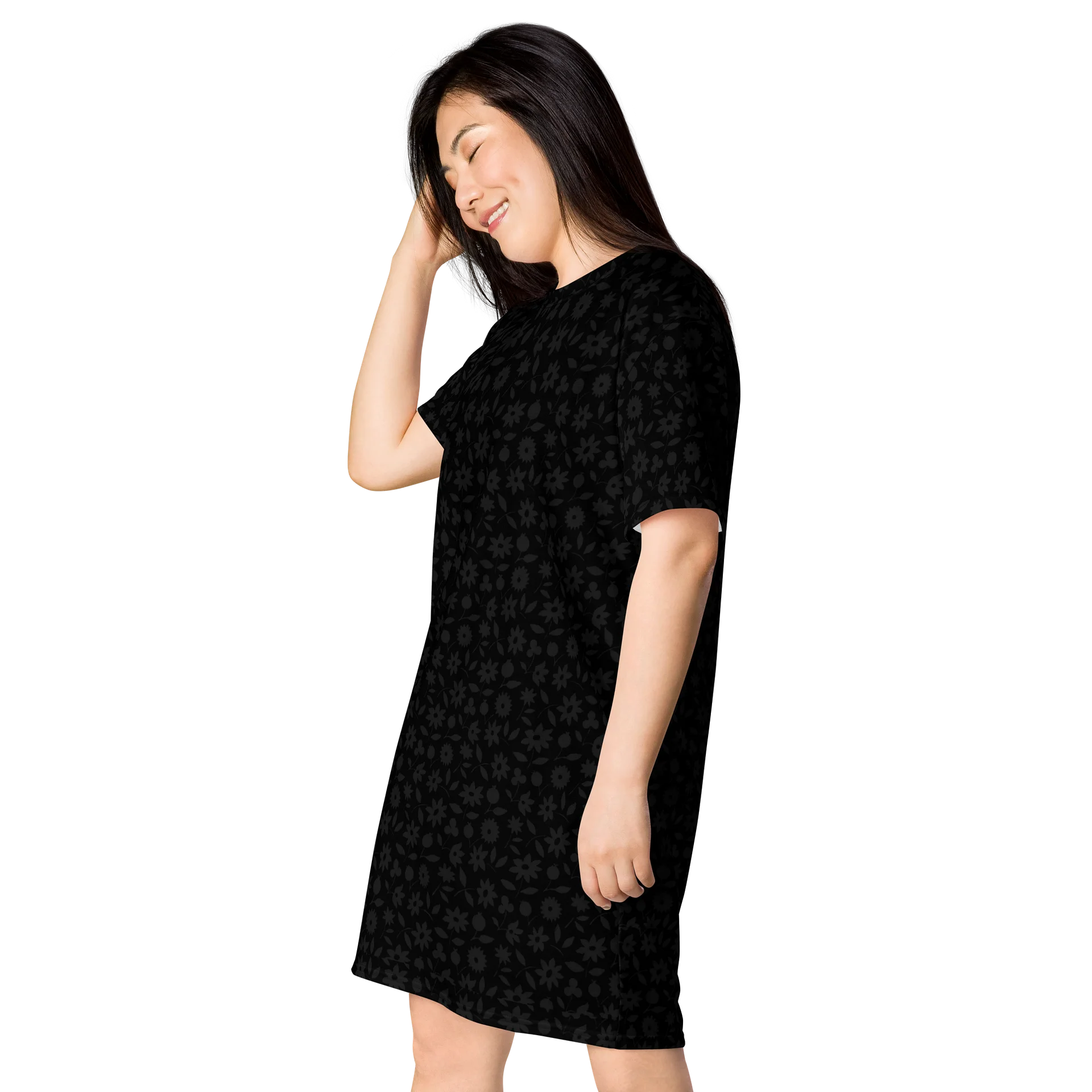Midnight Floral All-Over Print T-Shirt Dress product image (3)