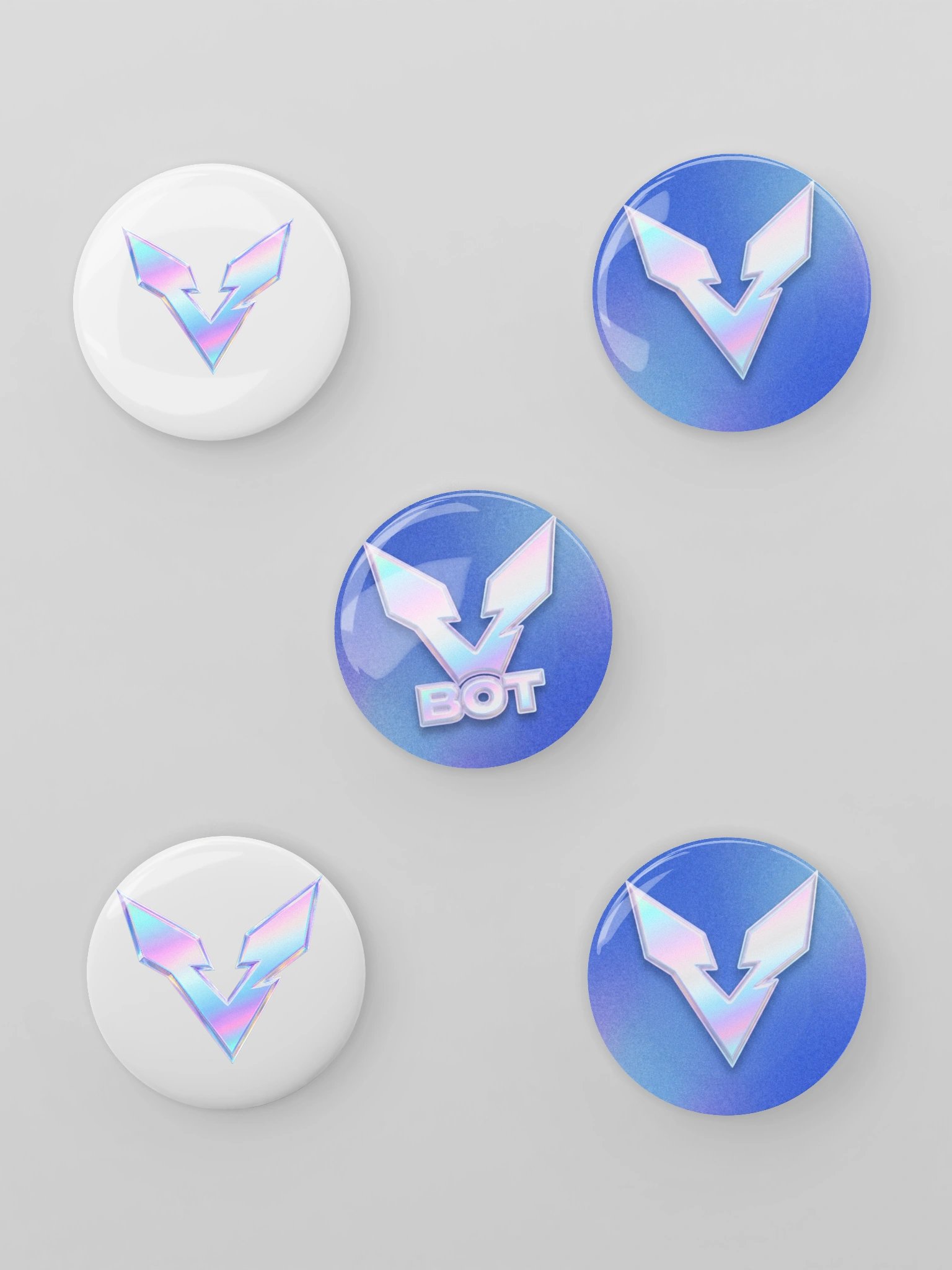 Pastel V Emblem Pin Buttons product image (1)