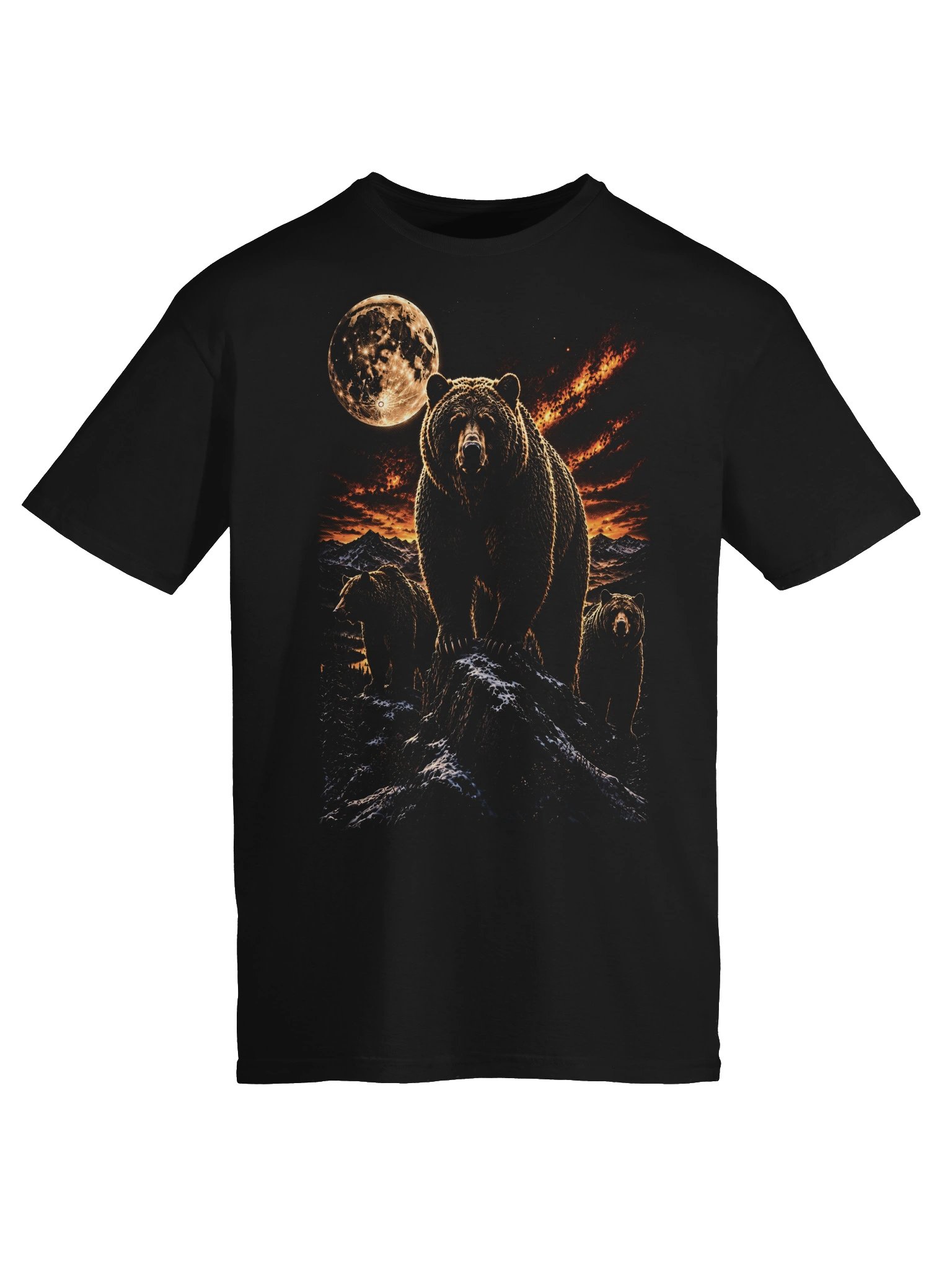 Grizzly Bear Howling Moon Tshirt | Legendary Wildlife Shirt product image (4)