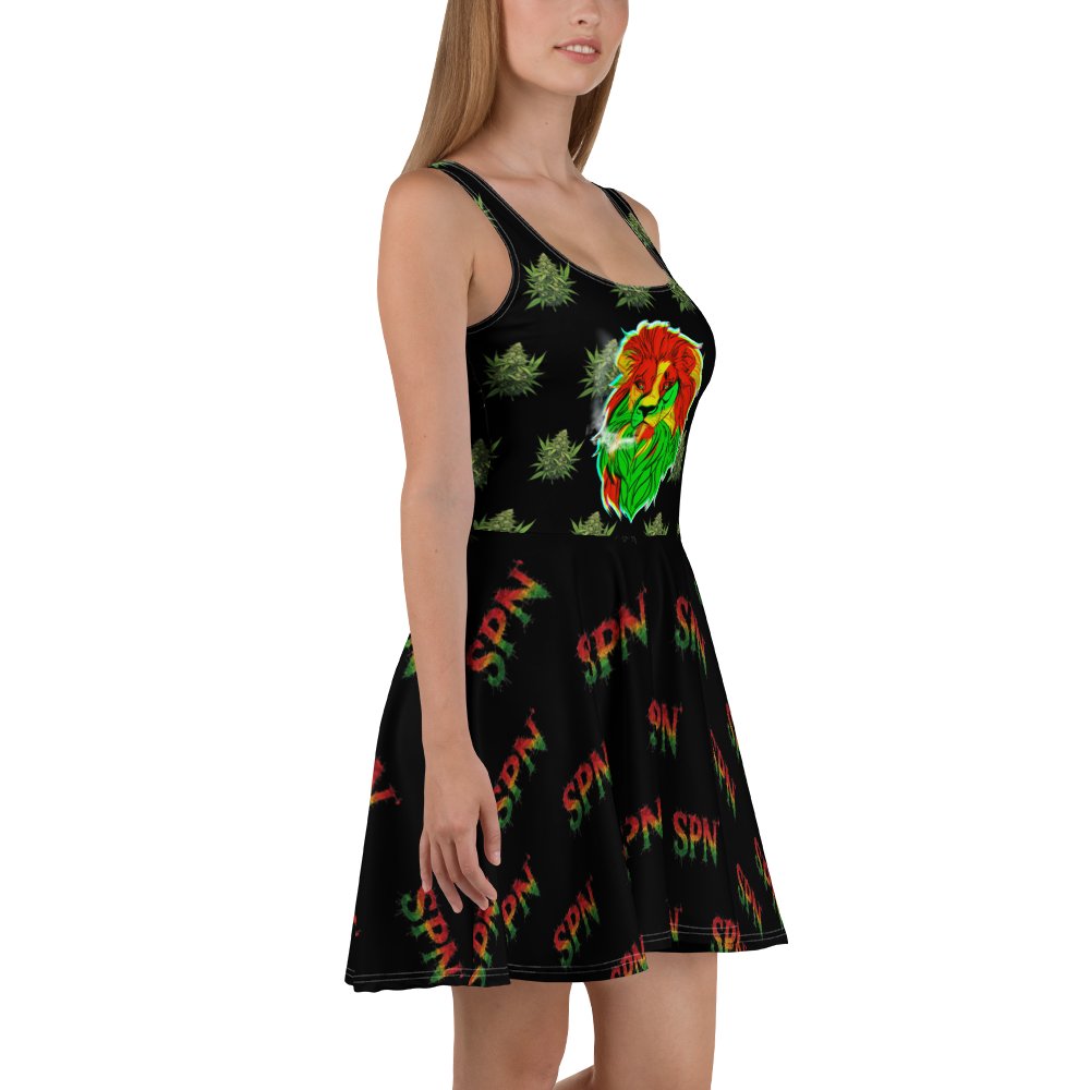 Reggae Lioness All-Over Print Skater Dress product image (3)