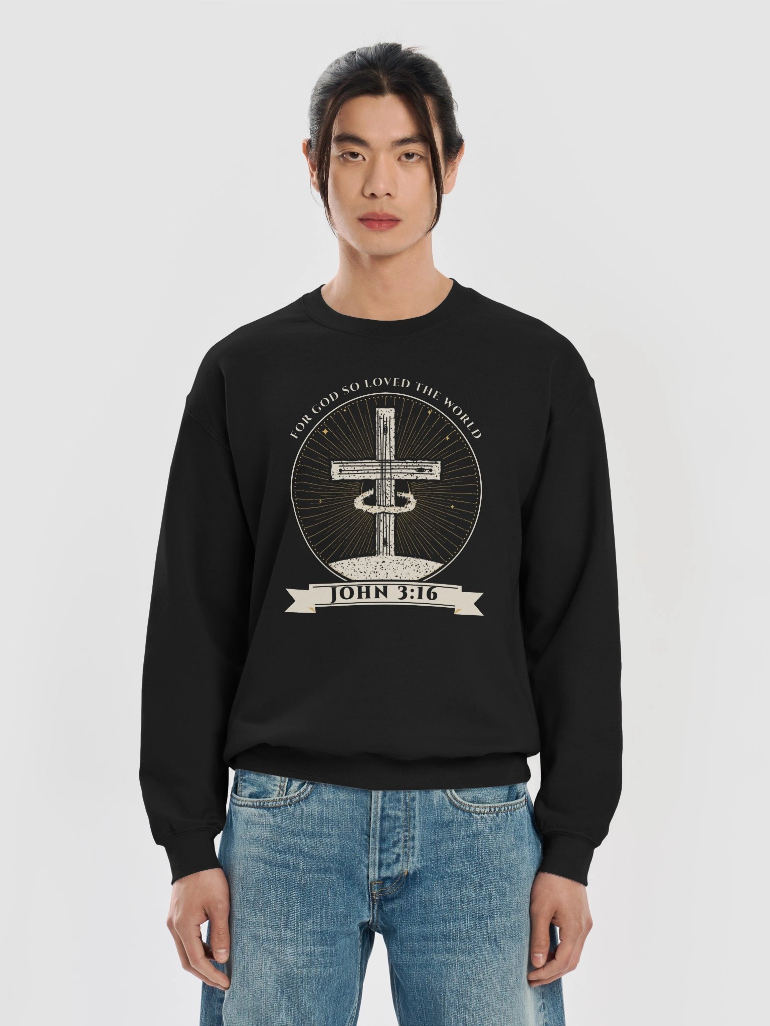 John 3:16 Cross Crewneck Sweatshirt product image (1)