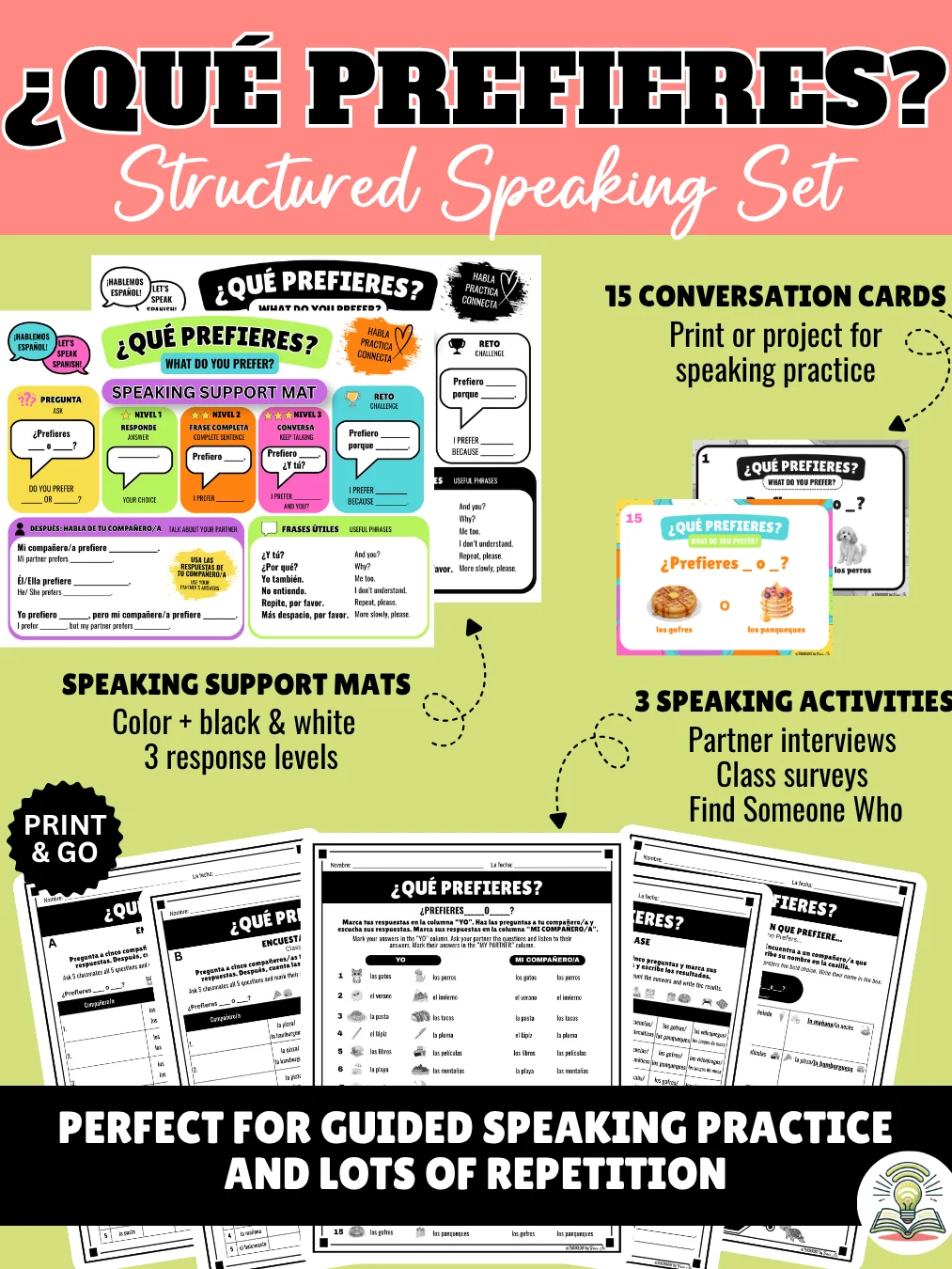 Structured Speaking Set: ¿Qué Prefieres?