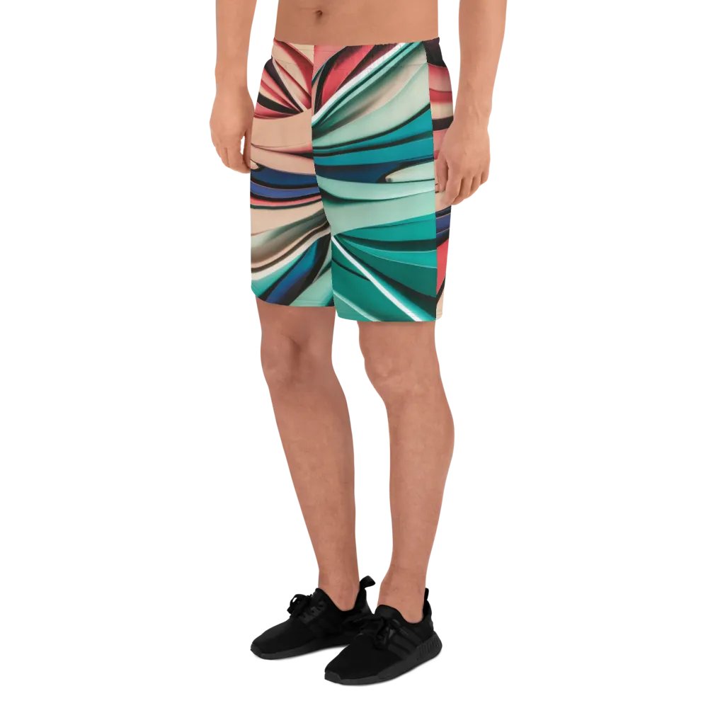 Abstract Geometric Athletic Long Shorts in Vibrant Colors (2XS-6XL) product image (9)
