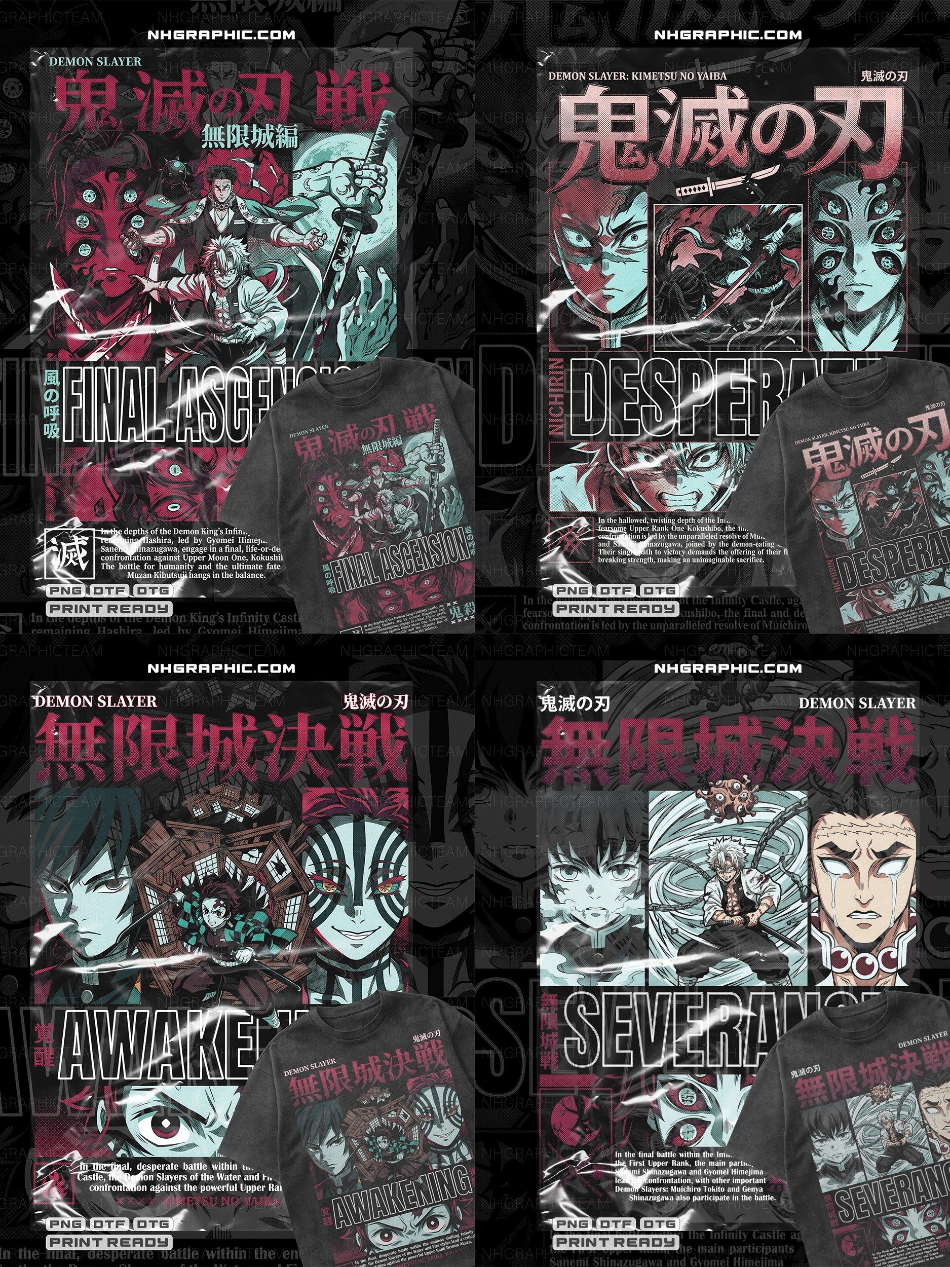 18 Legendary Demon Slayer Halftone Shirt PNGs product image (6)