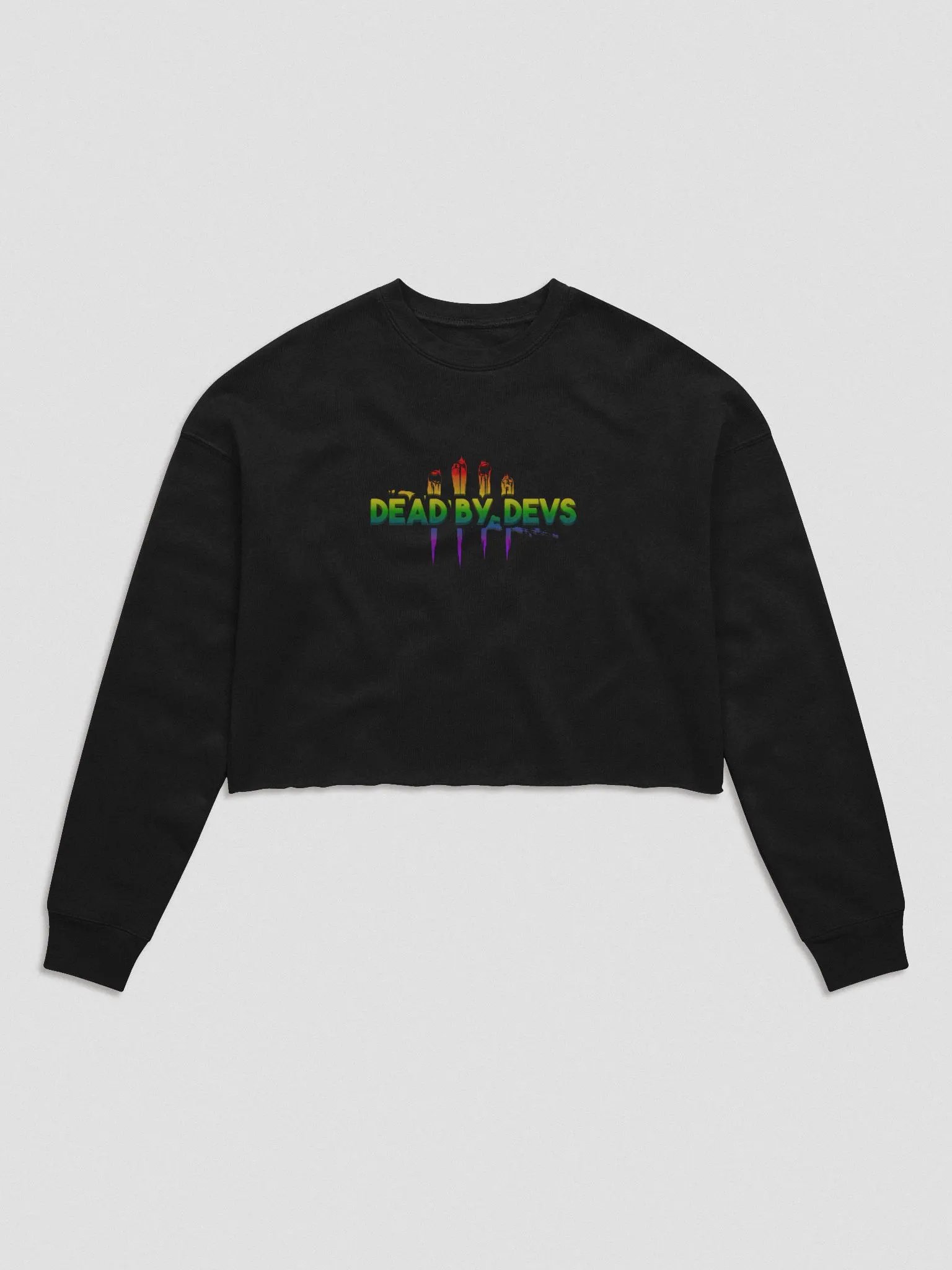 DEAD BY DEVS | CUSTOM PRINT WOMEN'S CROP CREWNECK product image (1)
