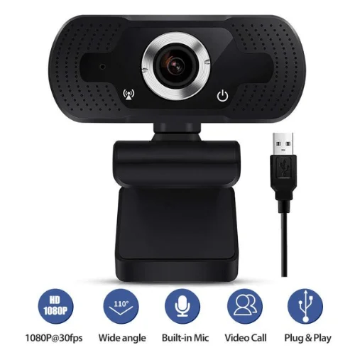1080p HD USB Webcam with Mic - Plug & Play Streaming Camera for PC/Laptop product image (1)