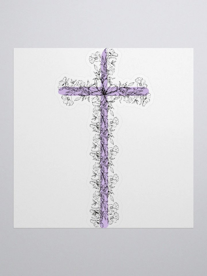 Black & Lilac Cross Sticker product image (2)