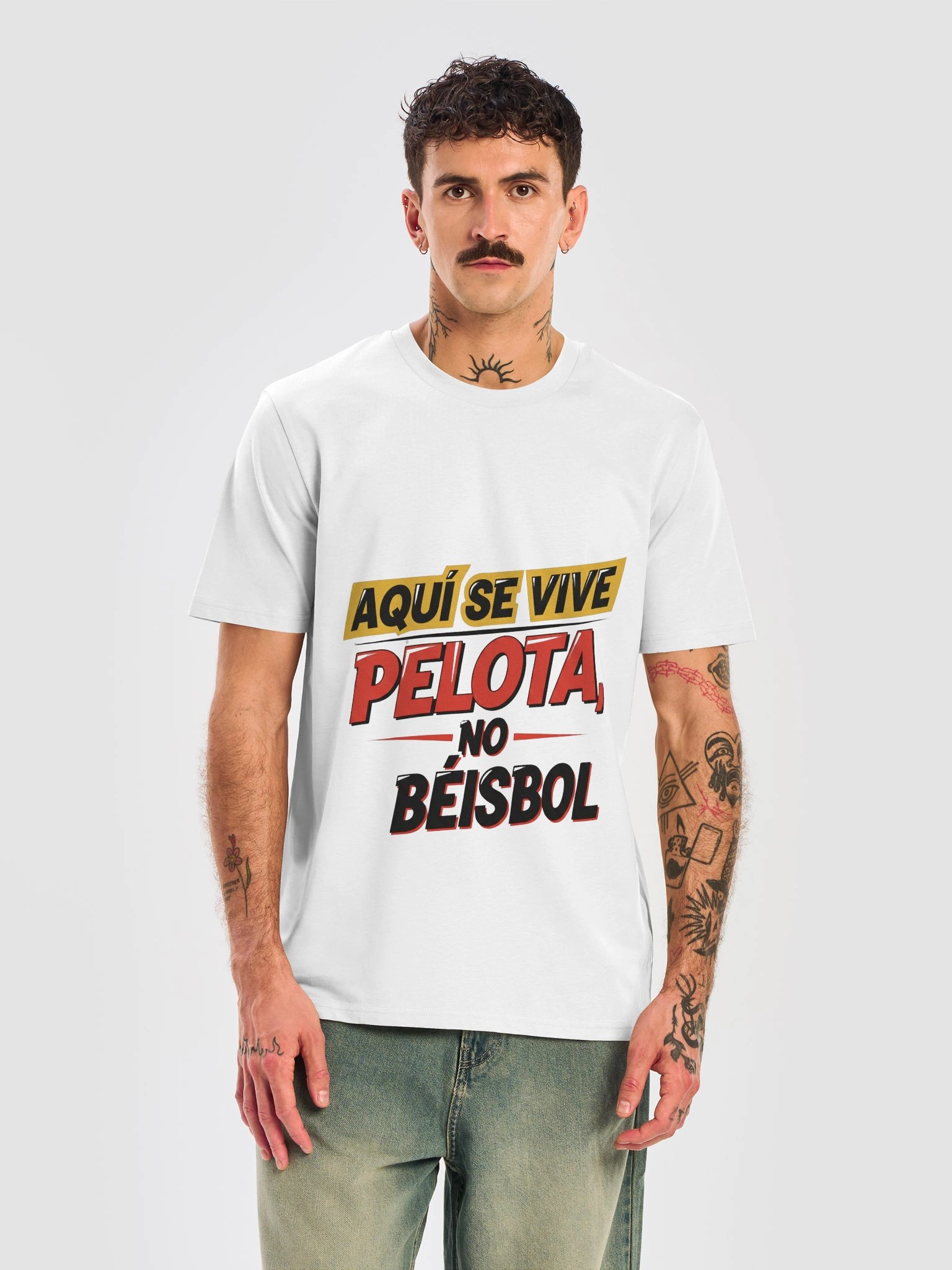 Camiseta "Aquí se Vive Pelota, No Béisbol" - Diseño Exclusivo product image (5)