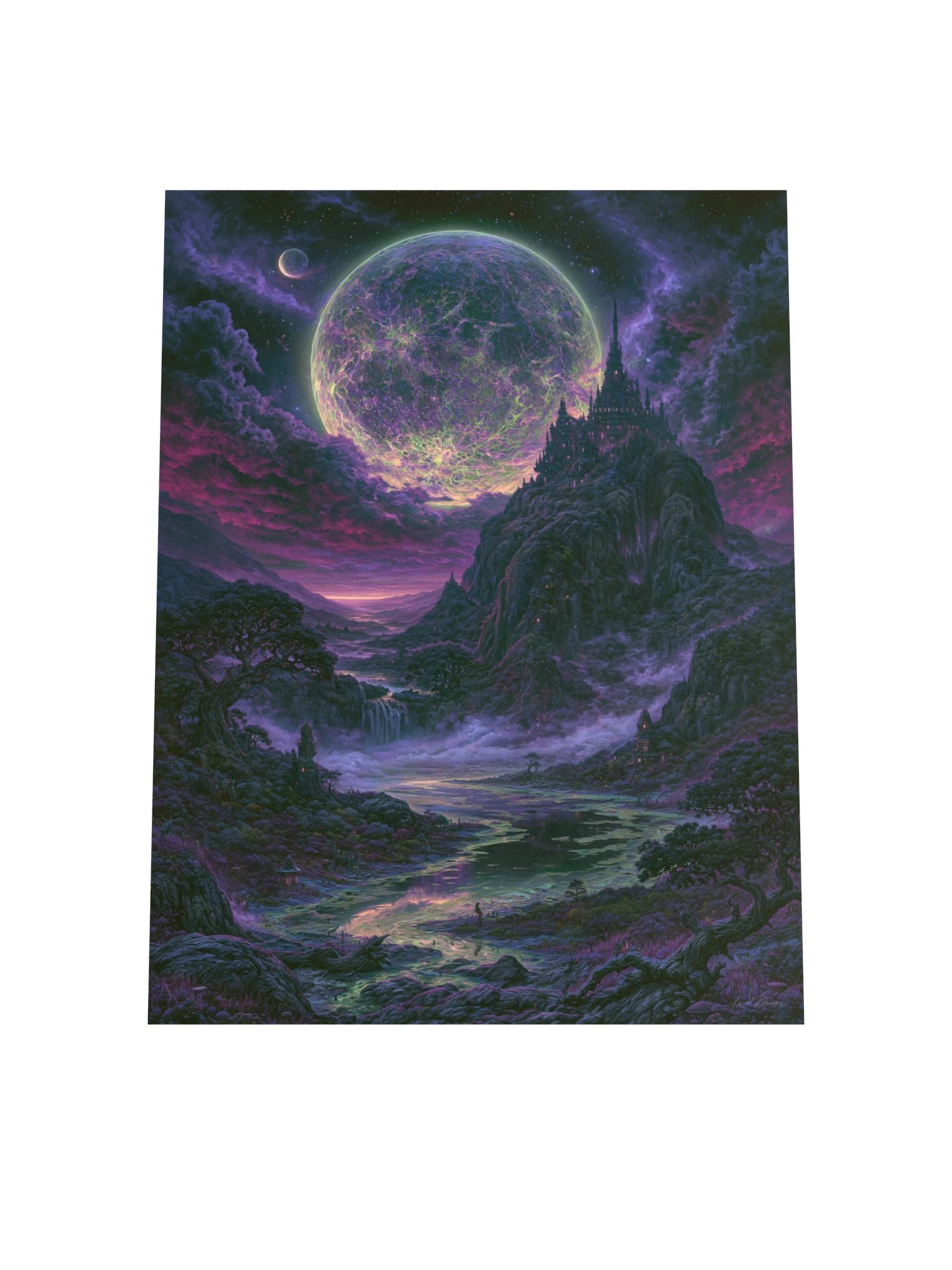 Celestial Citadel Art Print — Violet Planet over the Citadel product image (8)