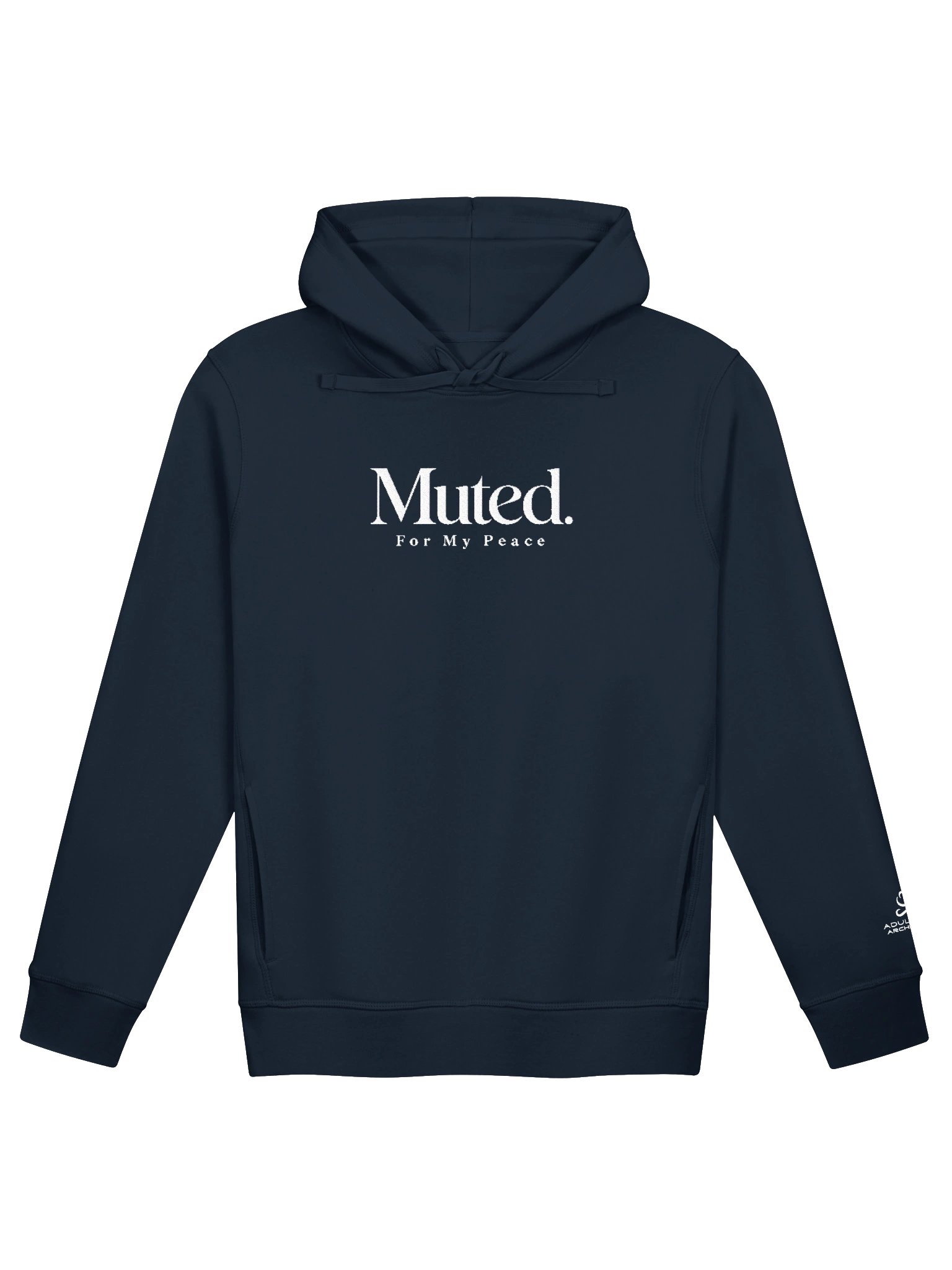 “Muted. For My Peace” — Unisex Organic Side Pocket Hoodie product image (2)