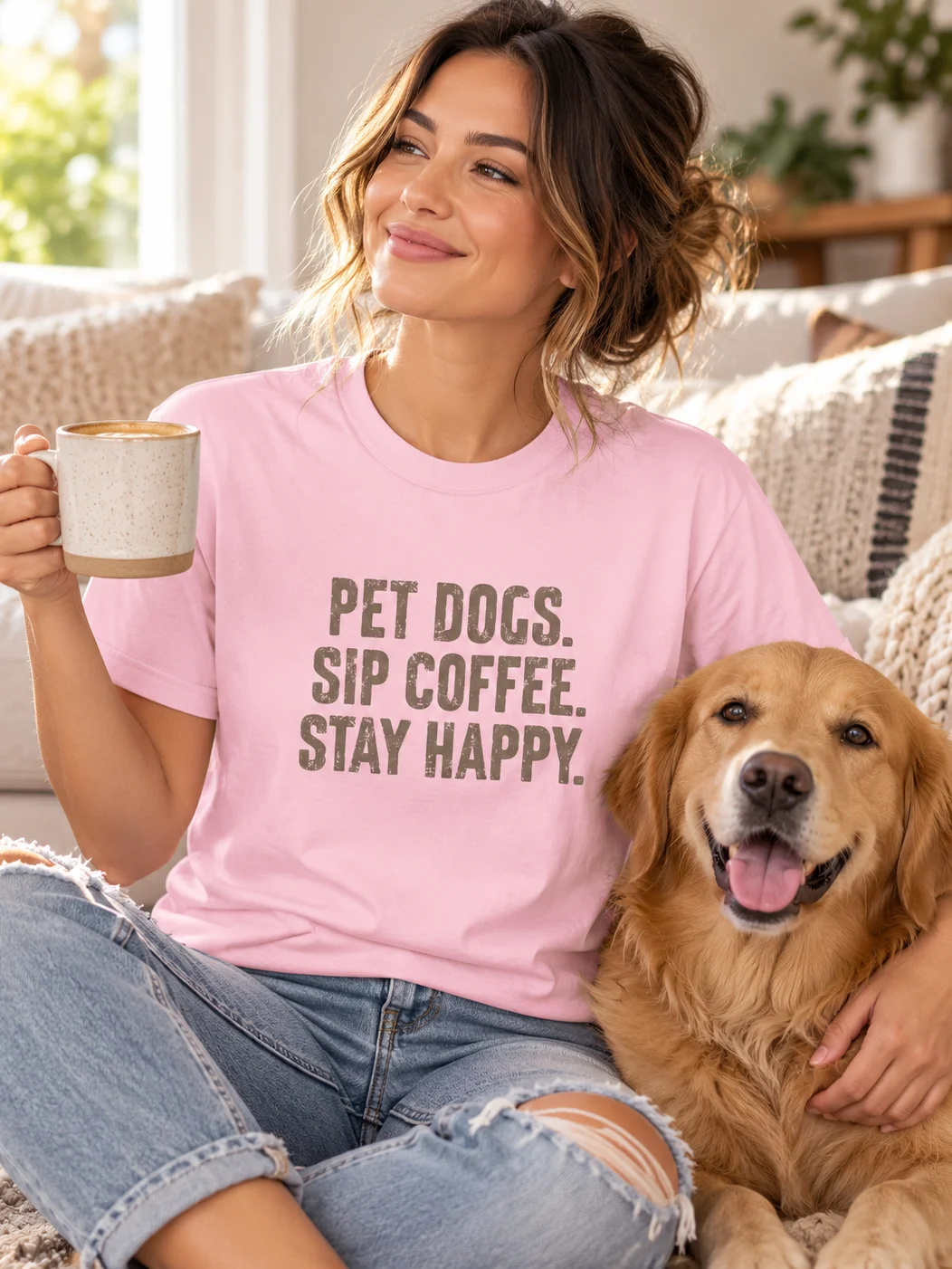 Funny Dog Lover Coffee T-Shirt product image (6)