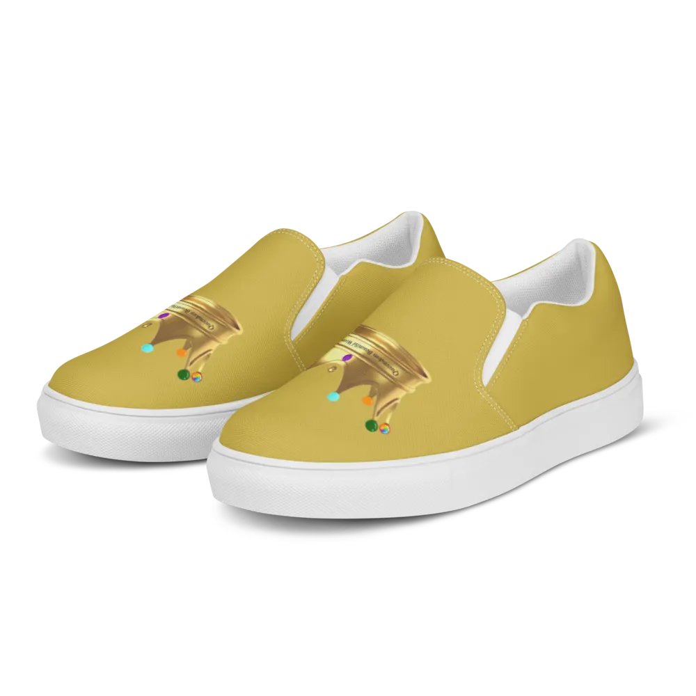 Queendom Beautiful Women Crown Canvas Shoes /GoldTM) product image (2)