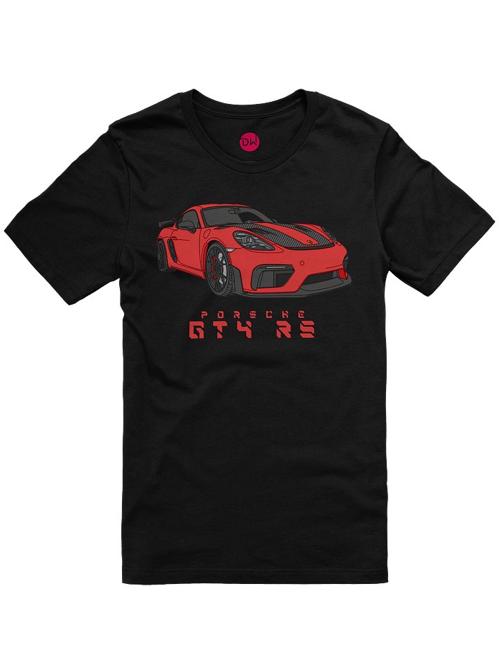 Red Porsche GT4 RS Shirt (Retro, Sketch, Silhouette) product image (7)