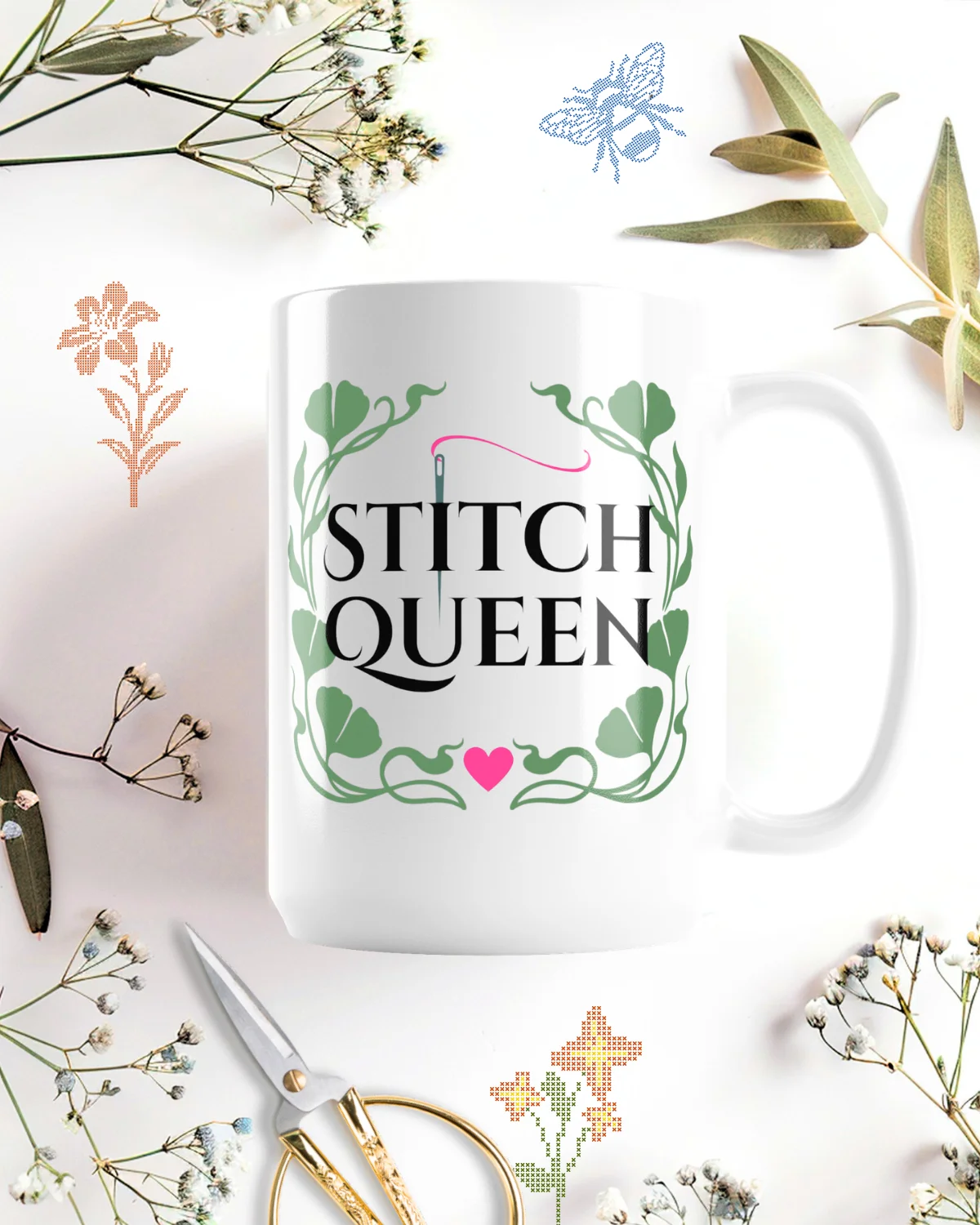 Art Nouveau "Stitch Queen" Mug product image (10)