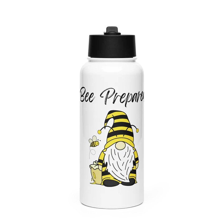 Bee Prepared Gnome Stainless Steel Water Bottle product image (1)