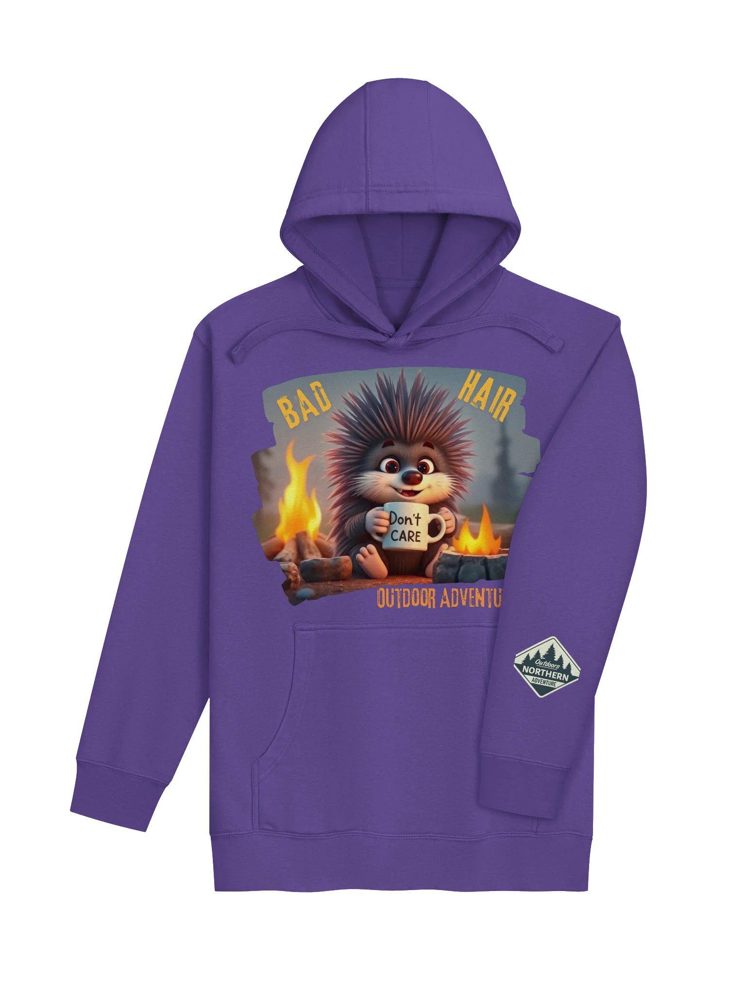 “Bad Hair, Don’t Care” Porcupine Hoodie product image (23)
