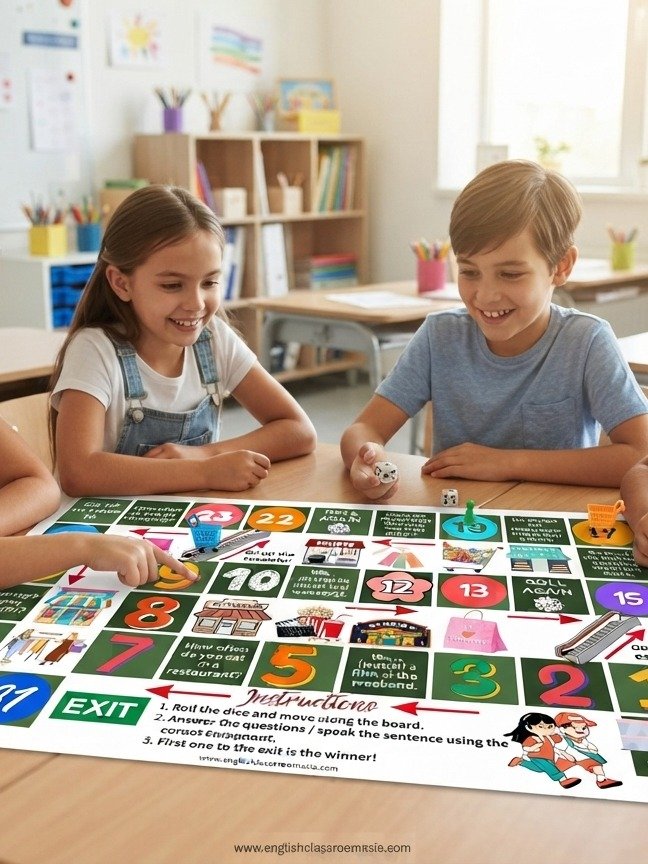 Shopping Board Game PDF JPG Group Work Printable Activity Speaking in Class product image (1)