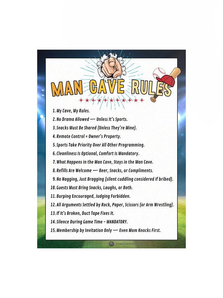 Man Cave Rules - Sports Dads product image (1)