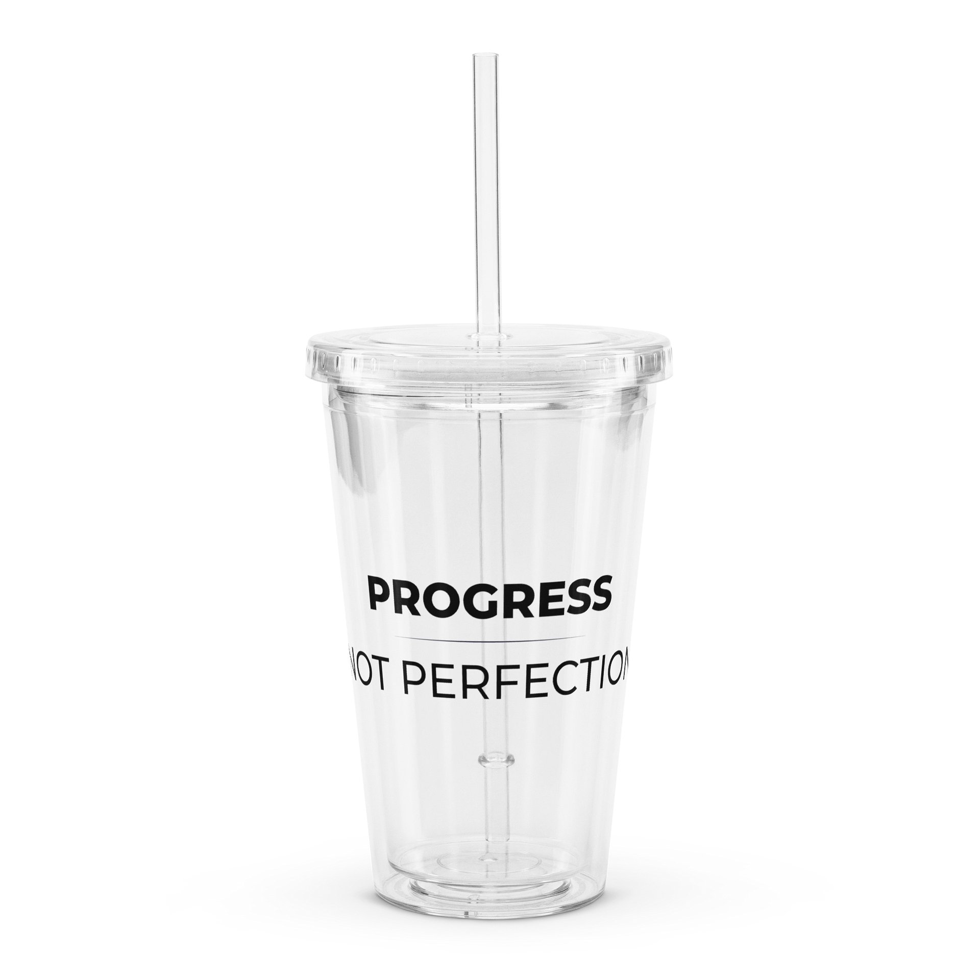 Double Wall Plastic Tumbler - Progress. Not Perfection product image (1)