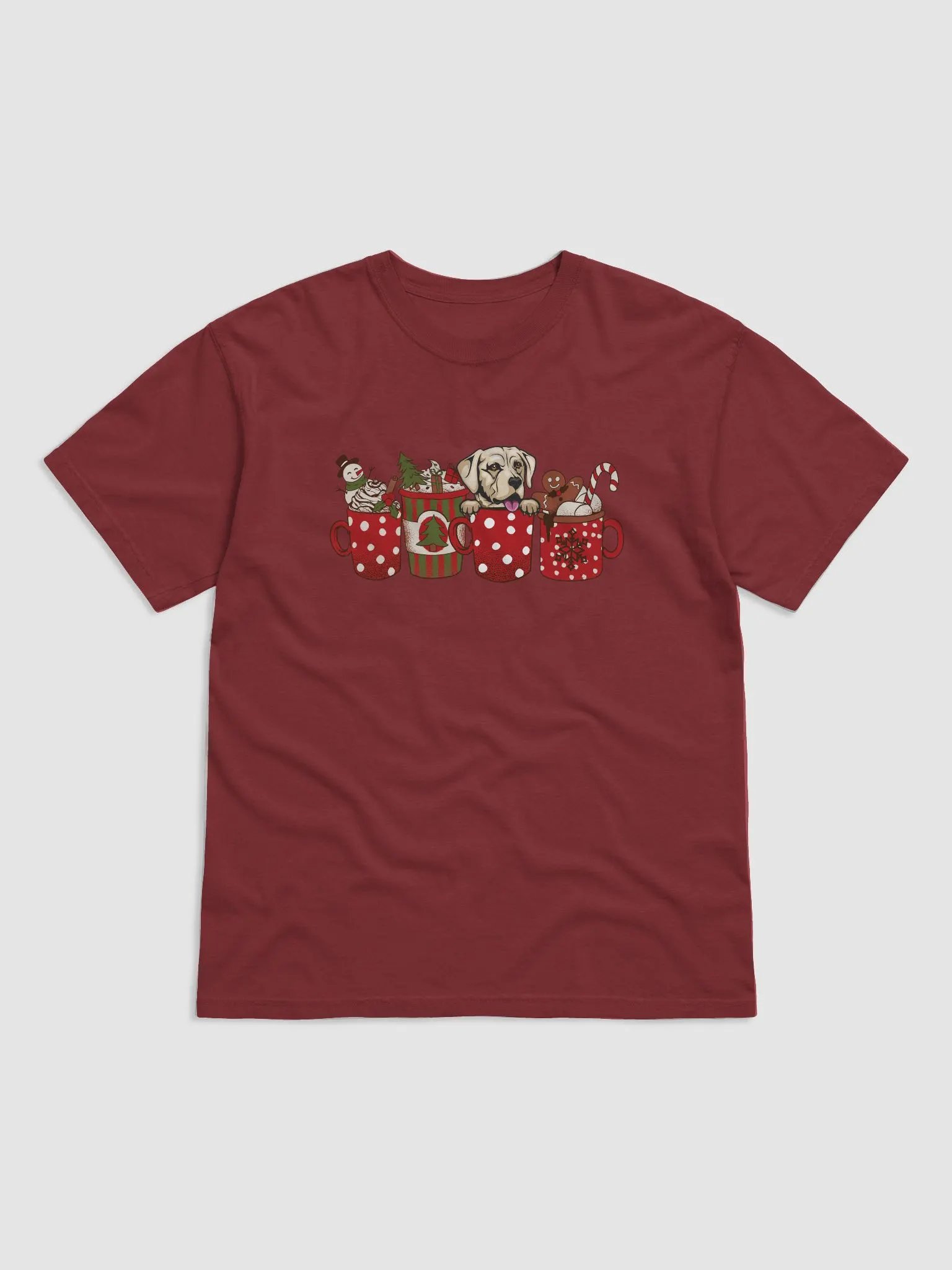 Cute Labrador Retriever in a Christmas Cup T-Shirt | Funny Christmas Pup in a Cup product image (4)