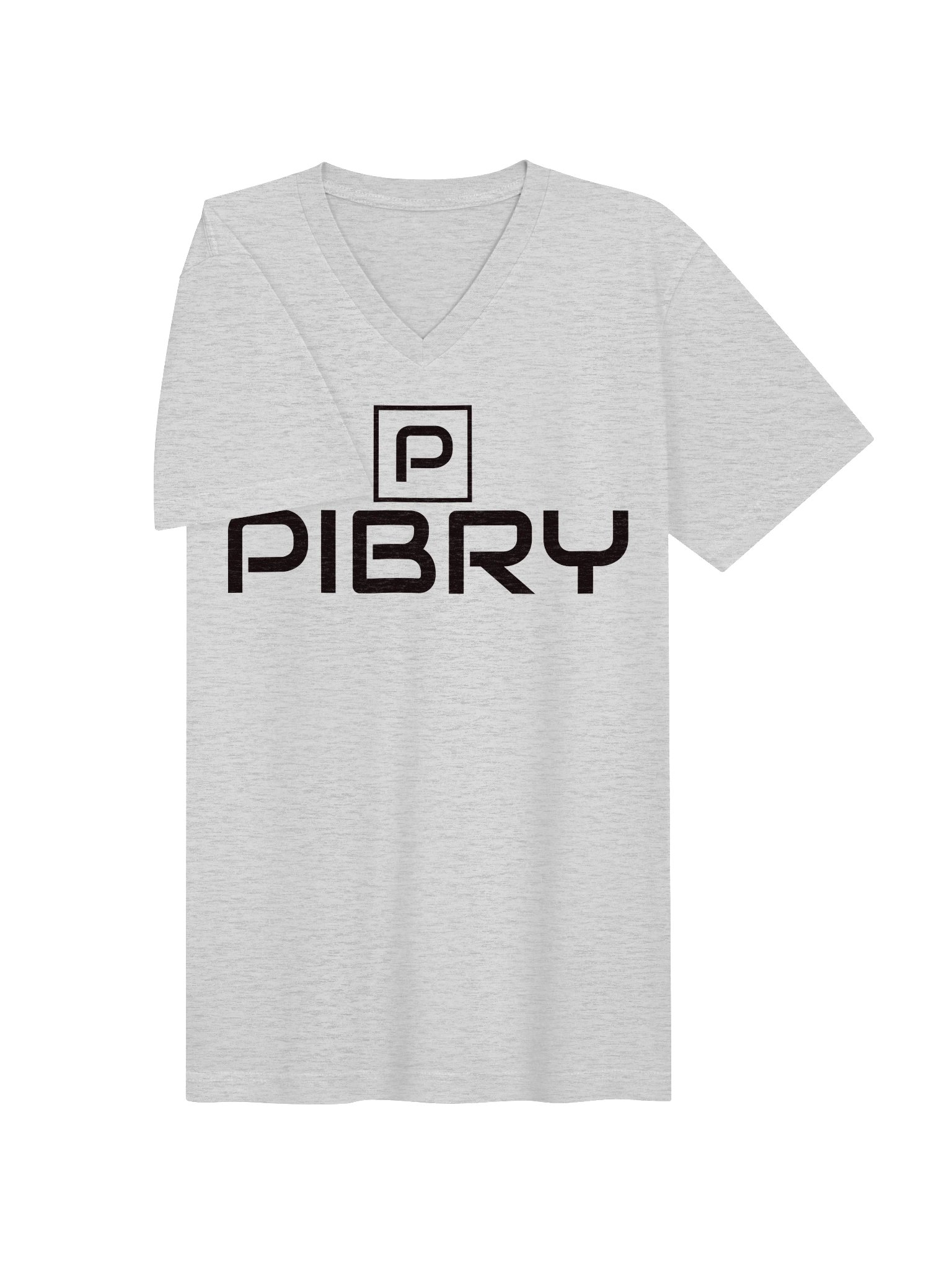PIBRY Essential Stacked Logo V-Neck Tee – Black Logo product image (7)