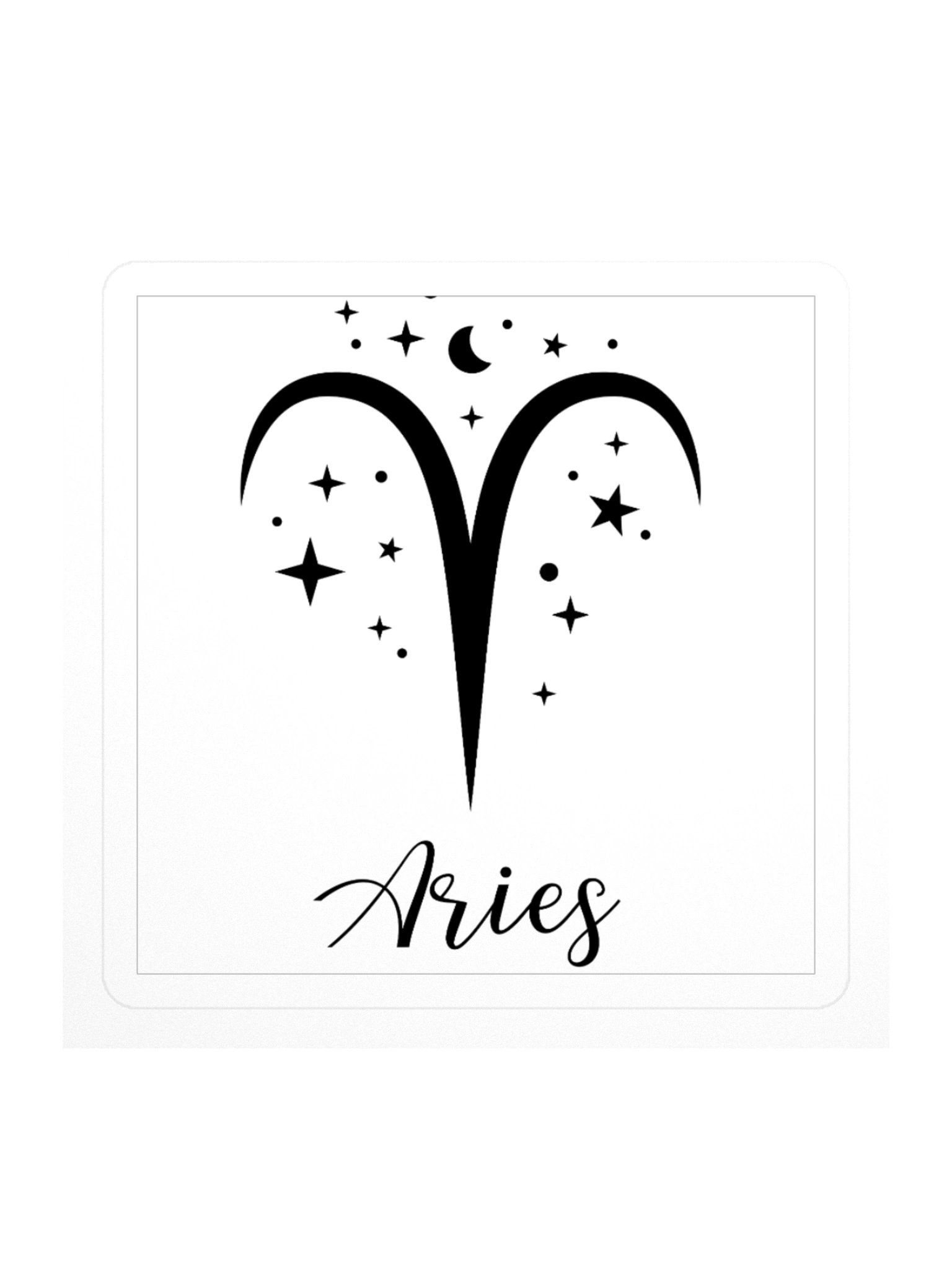 Aries Zodiac Kiss Cut Sticker product image (1)