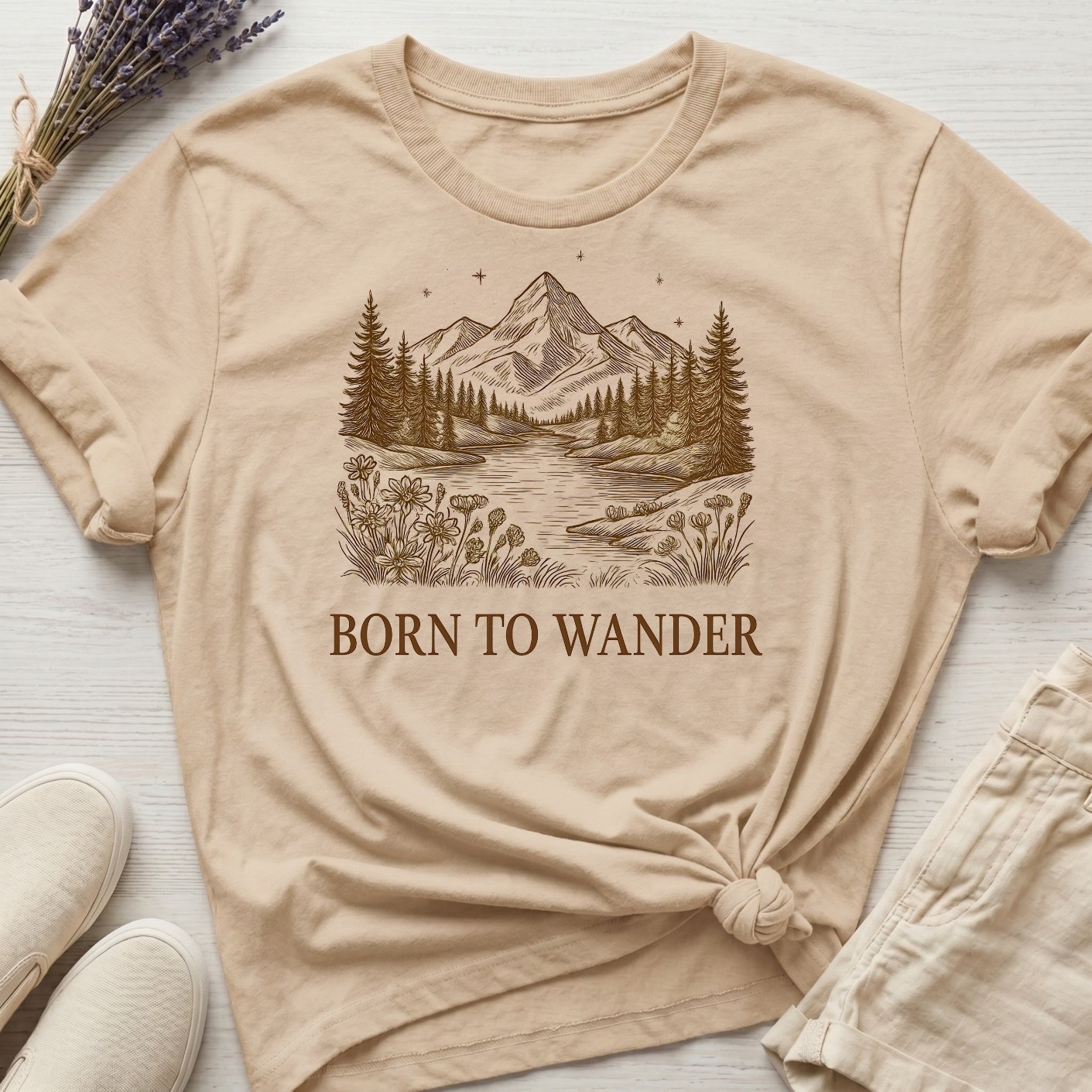 Heritage Goods: "Born To Wander" Organic T-Shirt product image (5)