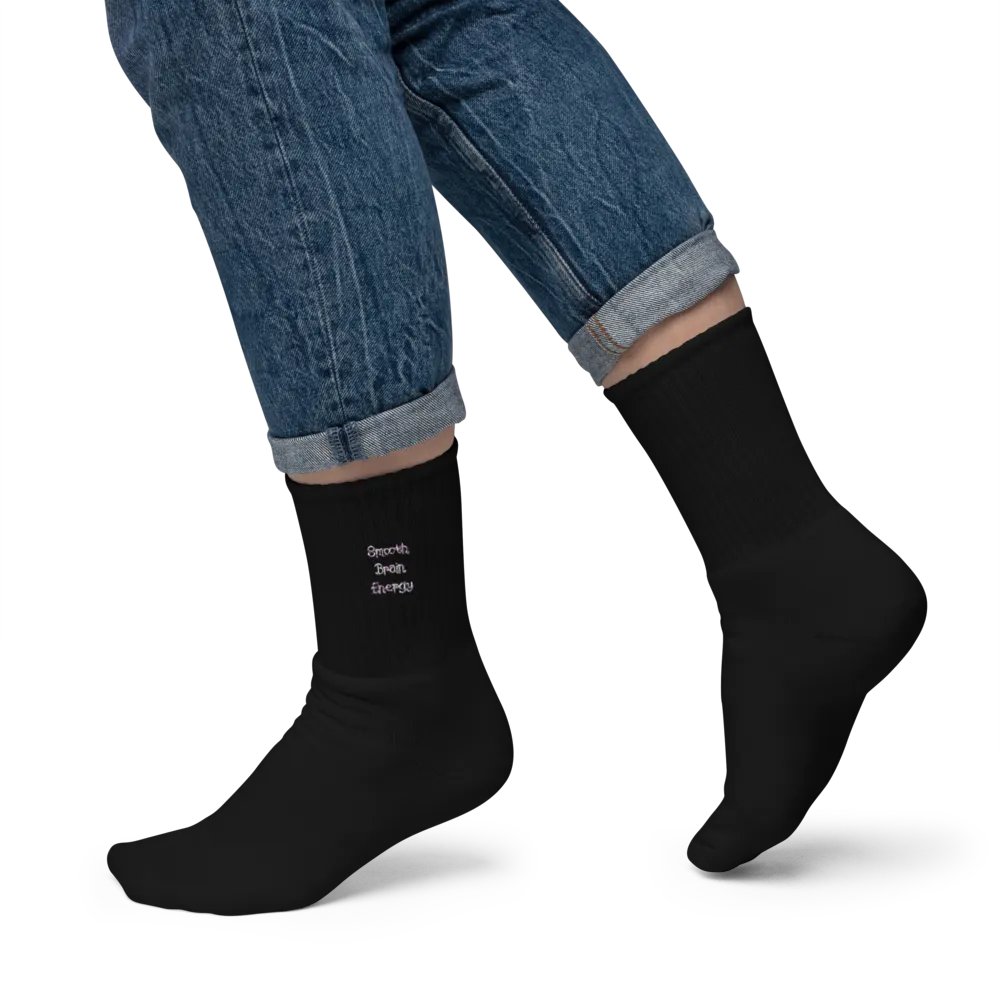 Smooth Brain Energy Embroidered Crew Socks product image (11)
