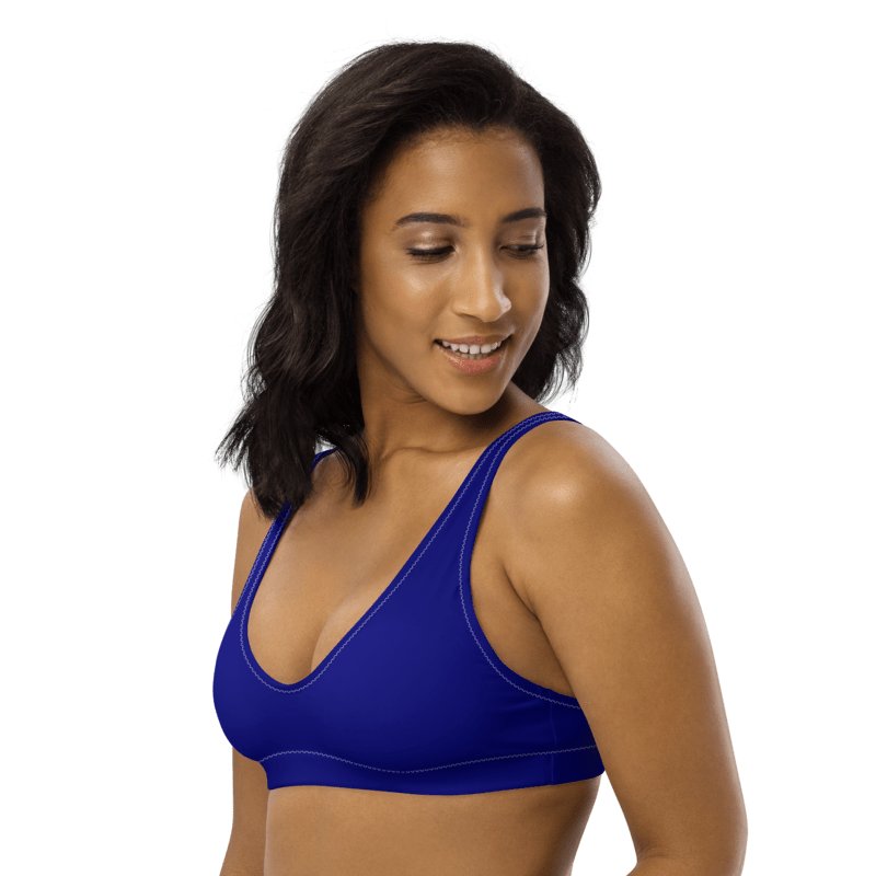 Plain Color Navy Blue Padded Bikini Top product image (4)