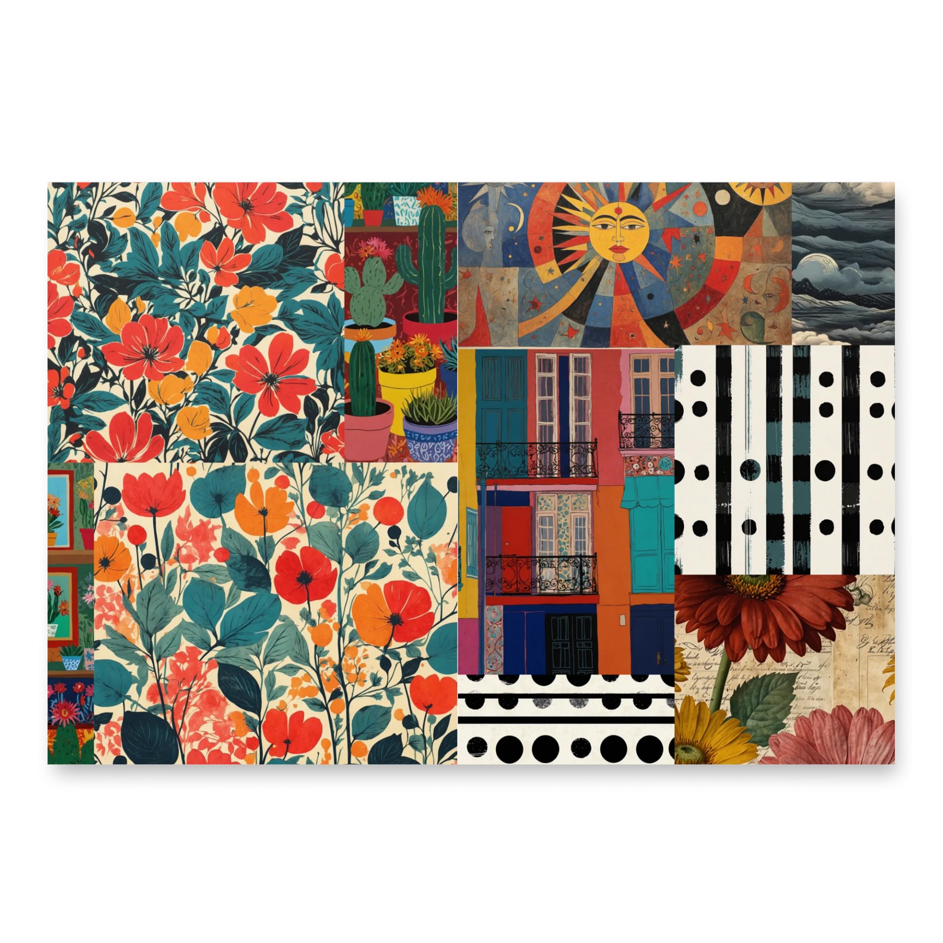 Edward Martin Mixed Media Collage Sheets No.768-Set of 3 Different Papers product image (2)